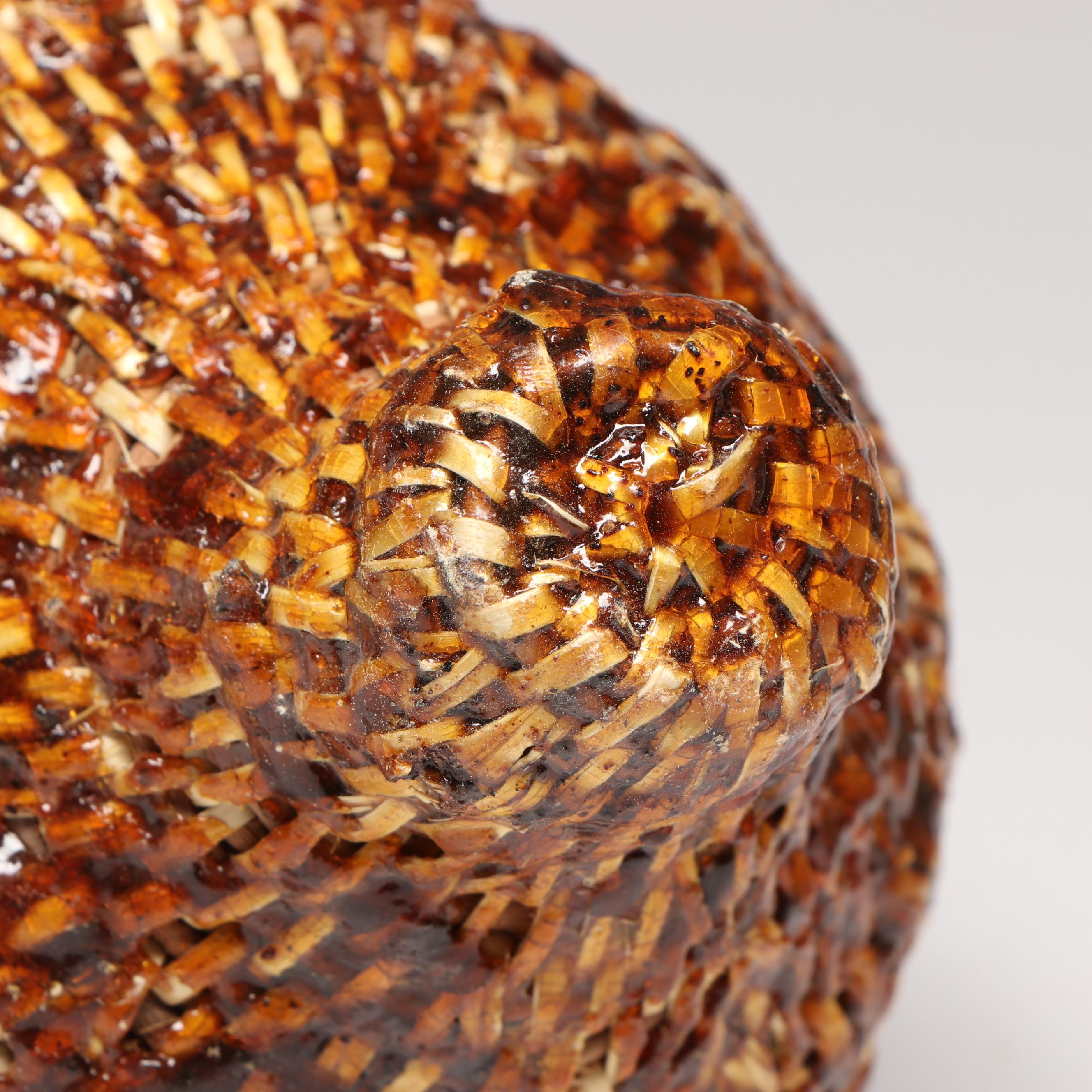 Etta Rock with Other Diné (Navajo) Sumac and Pine Pitch Vessels