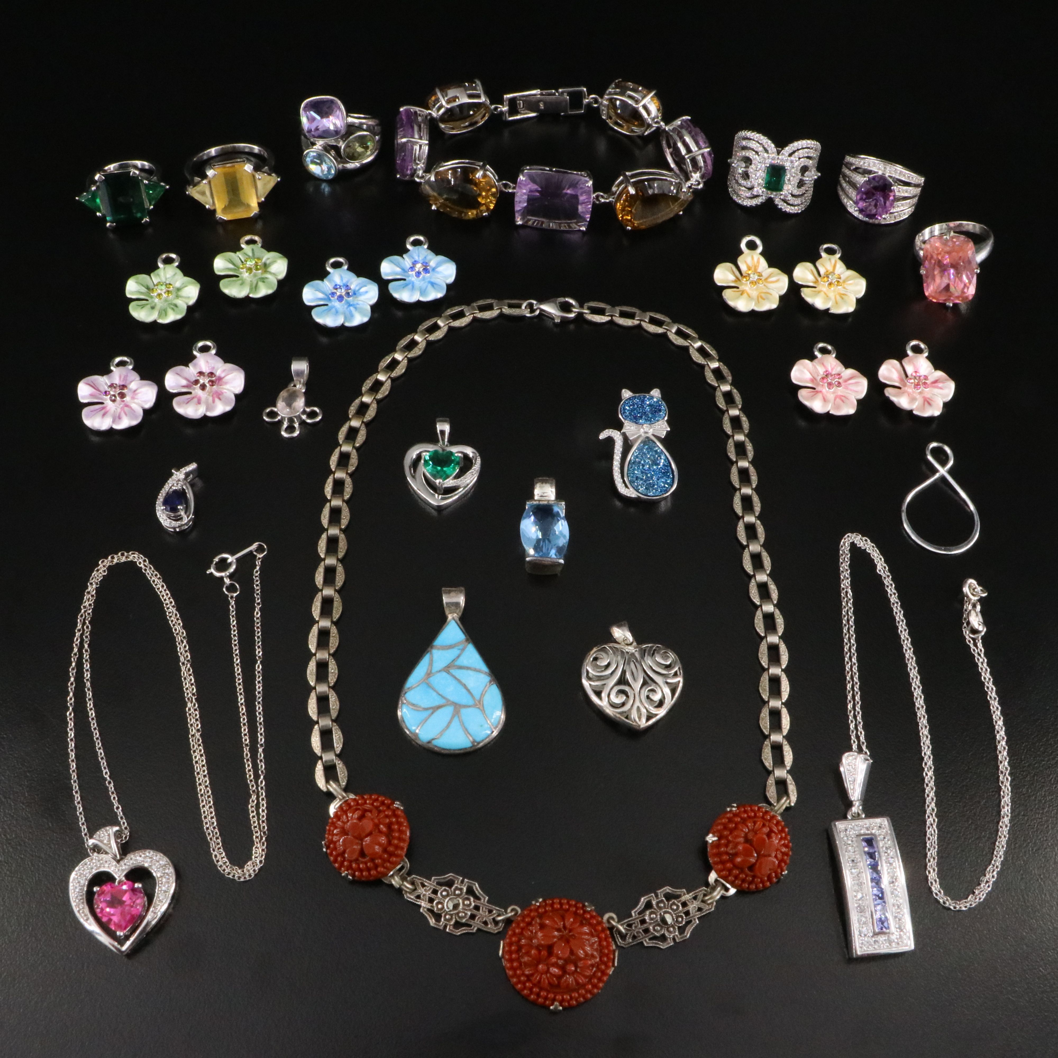 Sterling, Amethyst and Citrine Featured in Jewelry Collection