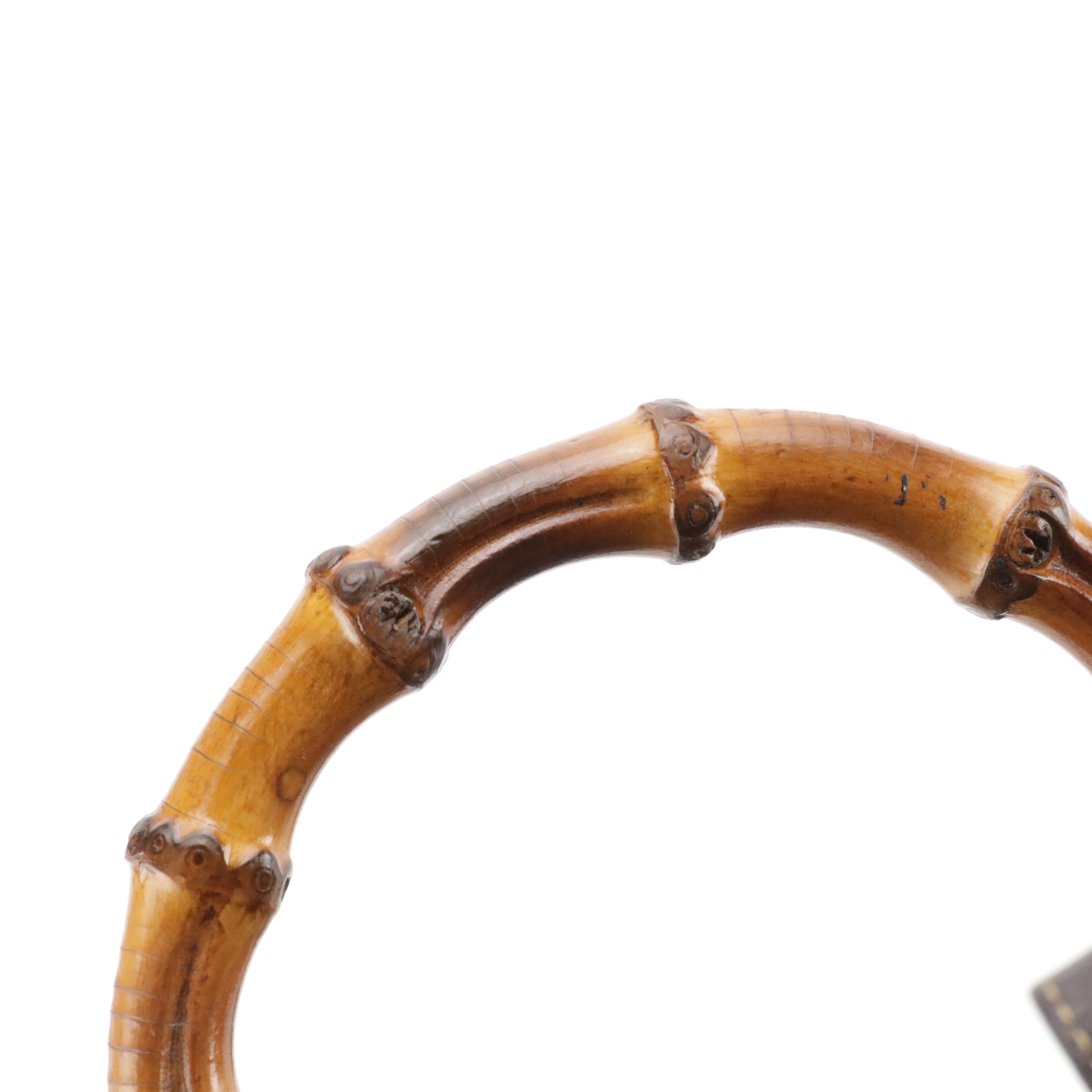 Gucci Small Bamboo Handle Backpack in Suede and Leather