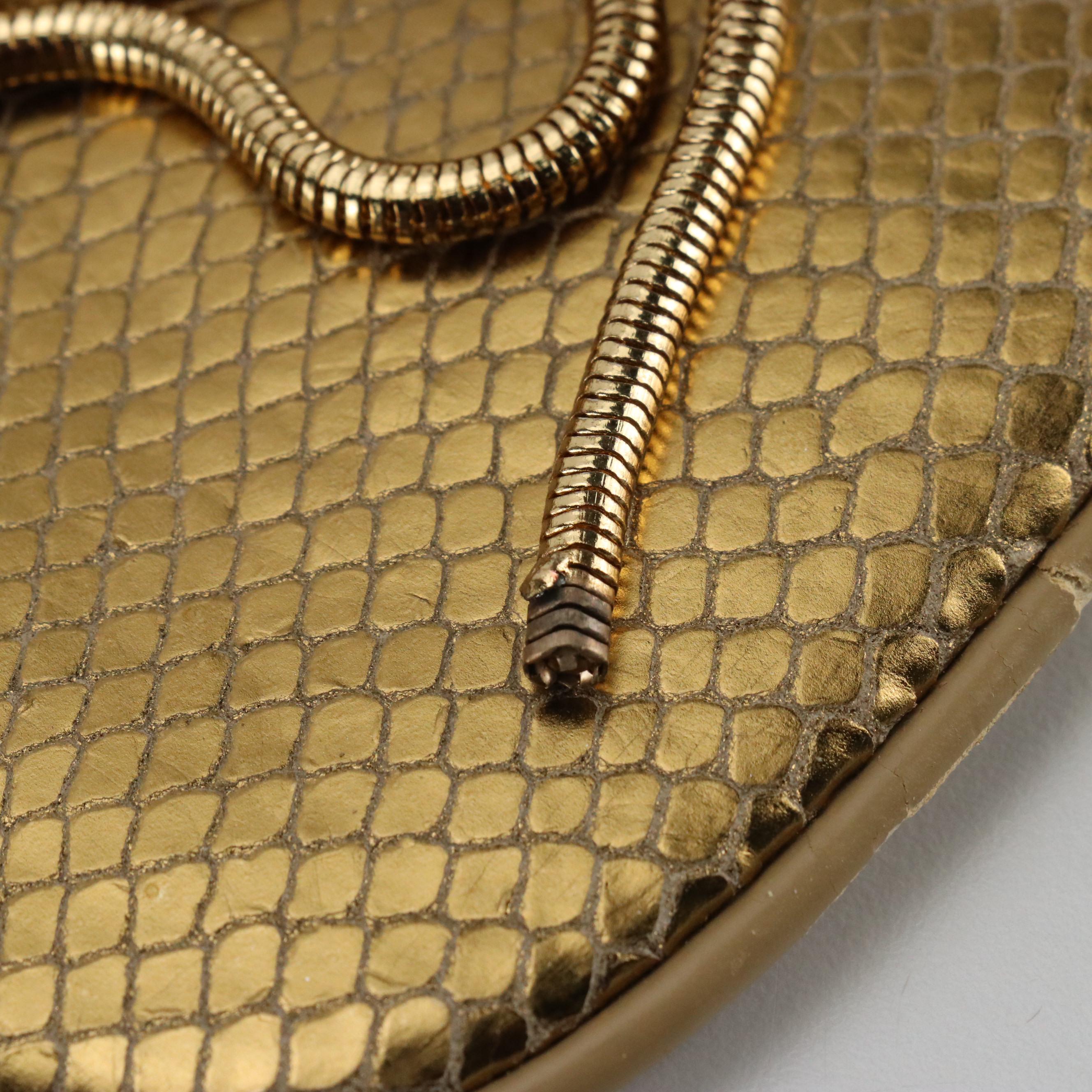 Convertible Faux Leather Clutch, Belt Buckles, and Folding Paper Fan