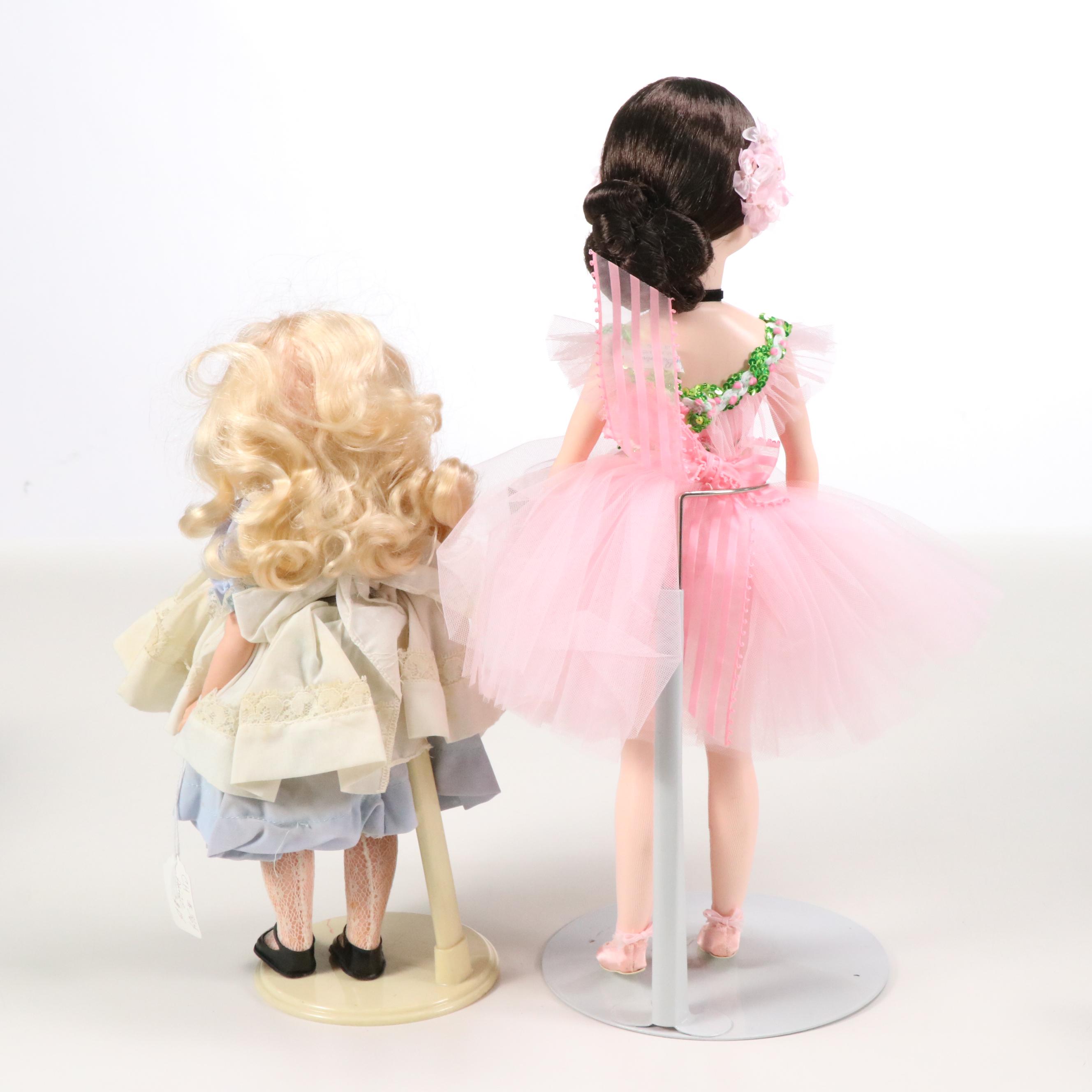 Madame Alexander "Elise" Doll with Porcelain Trinket Box and More Vintage Dolls