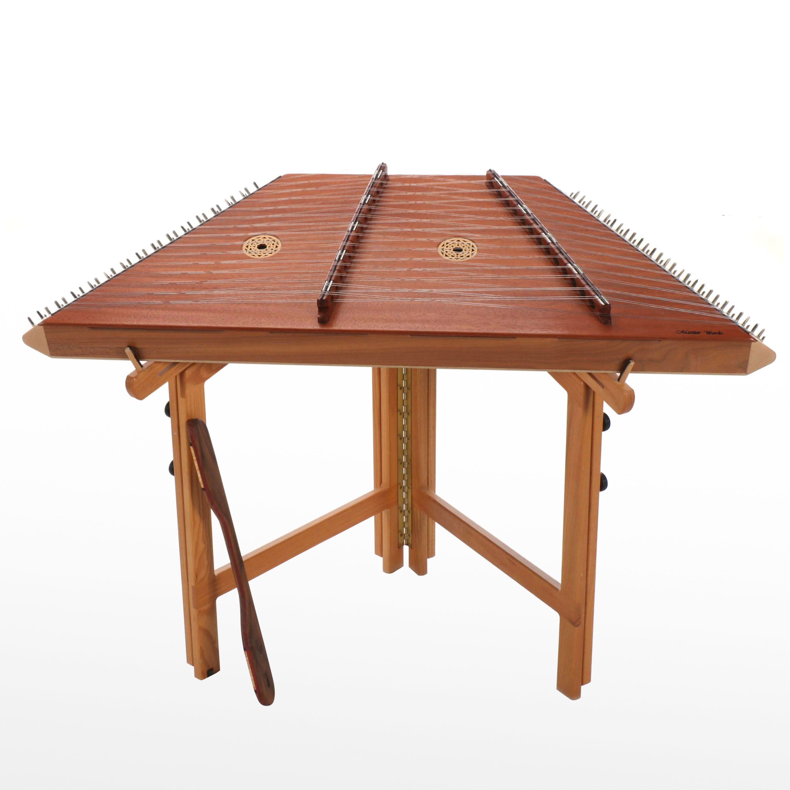 Master Works Wood Hammered Dulcimer with Stand