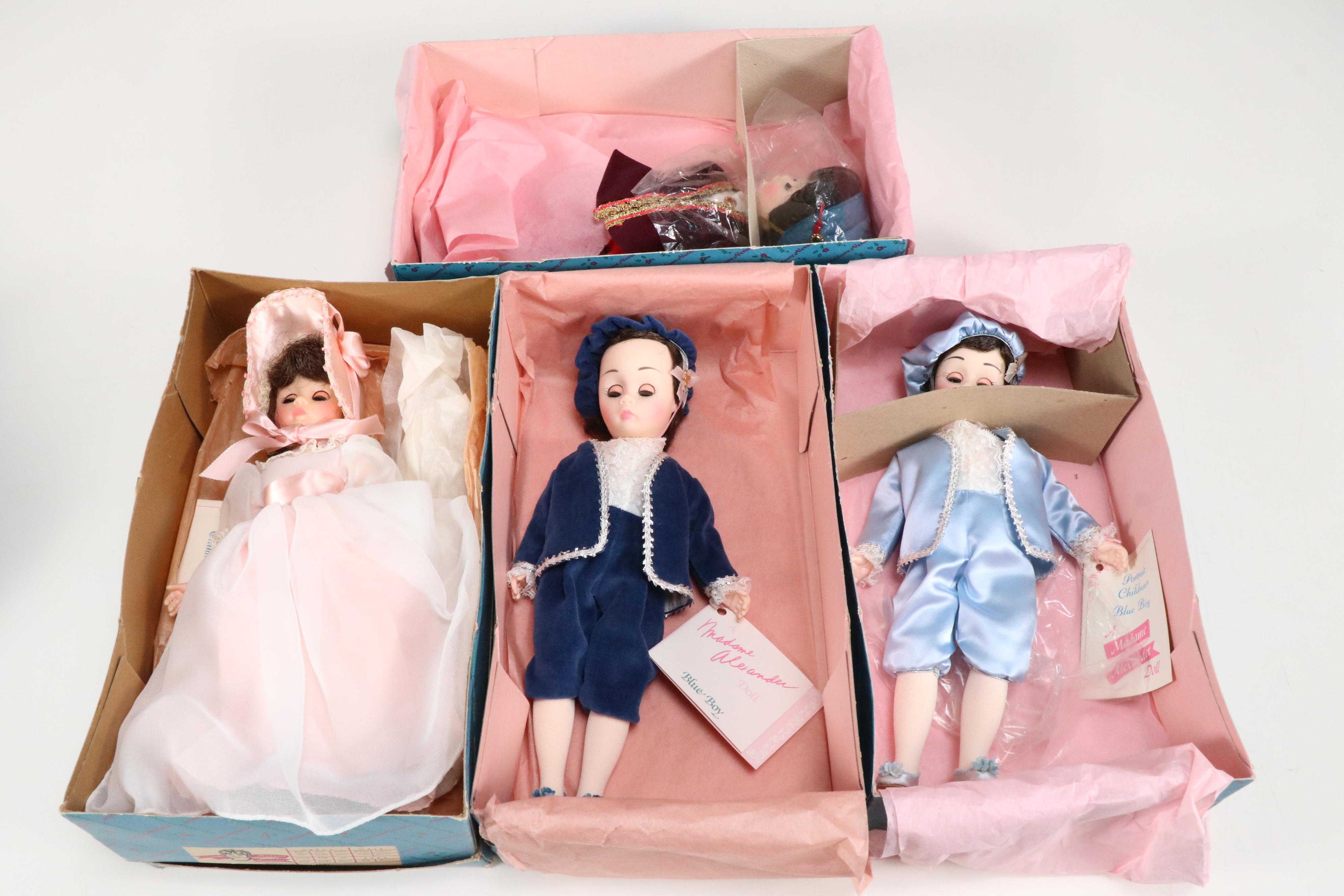 Madame Alexander "Elise" Doll with Porcelain Trinket Box and More Vintage Dolls