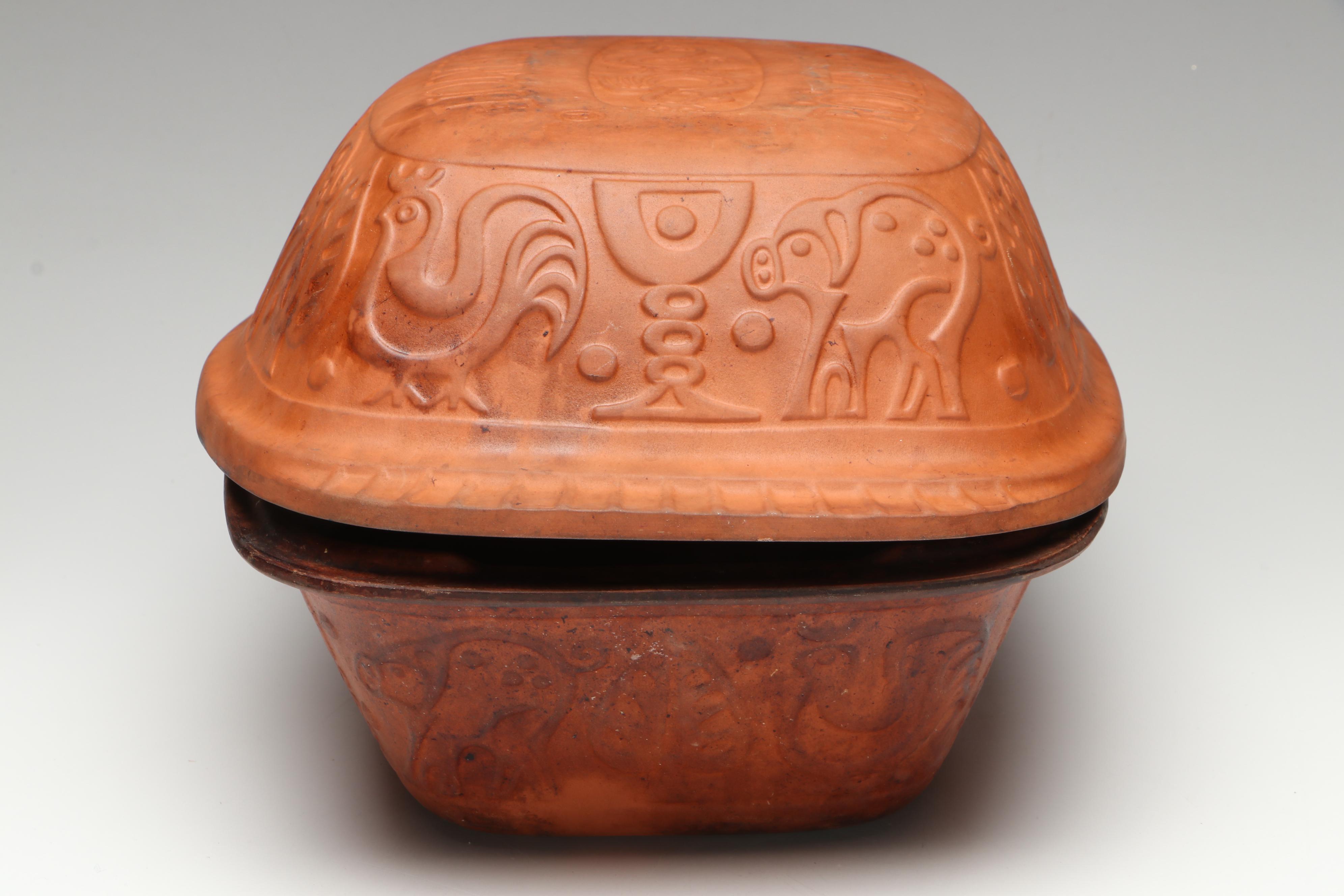 General Electric 12" Buffet Skillet with Römertopf Terracotta Clay Roaster