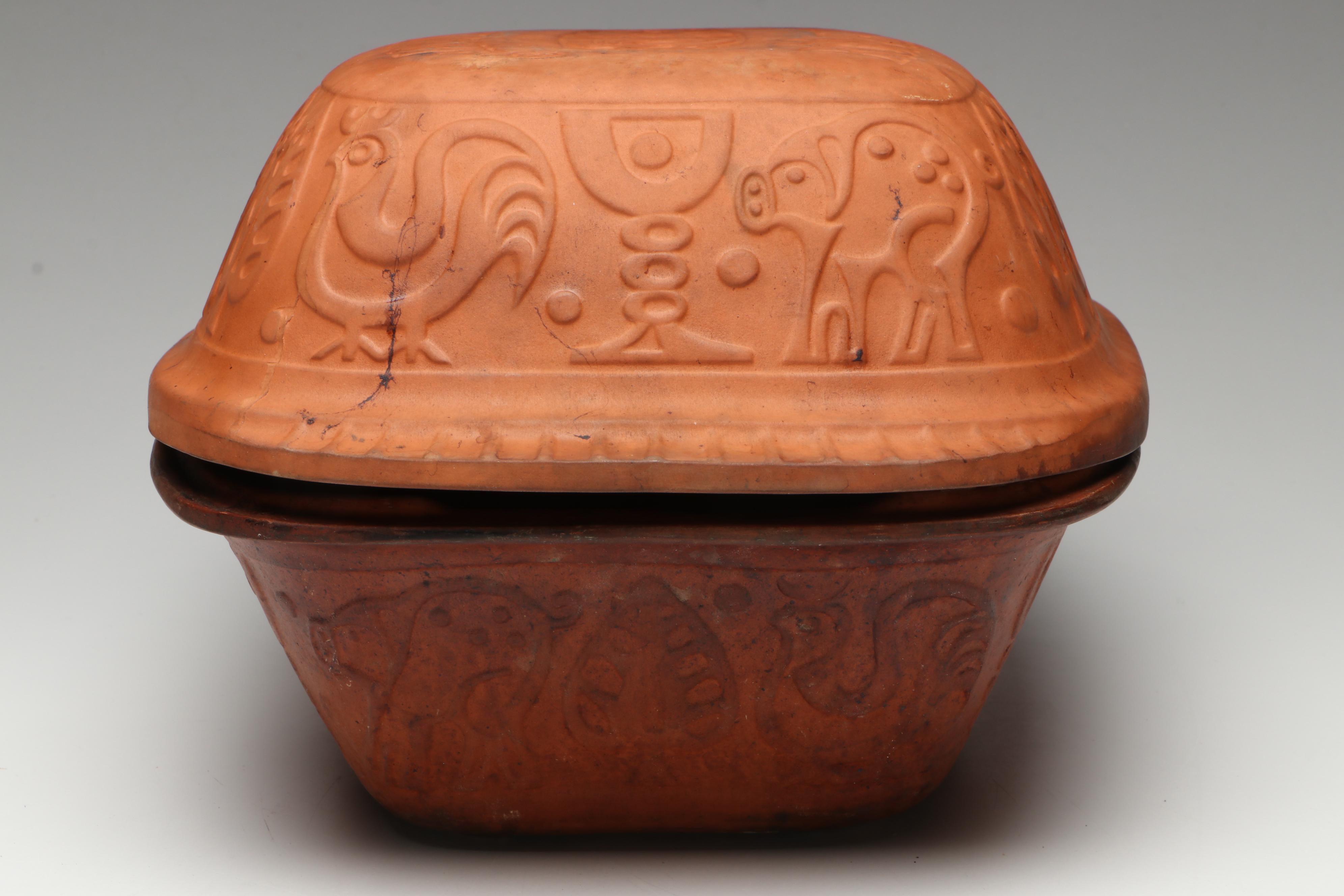 General Electric 12" Buffet Skillet with Römertopf Terracotta Clay Roaster