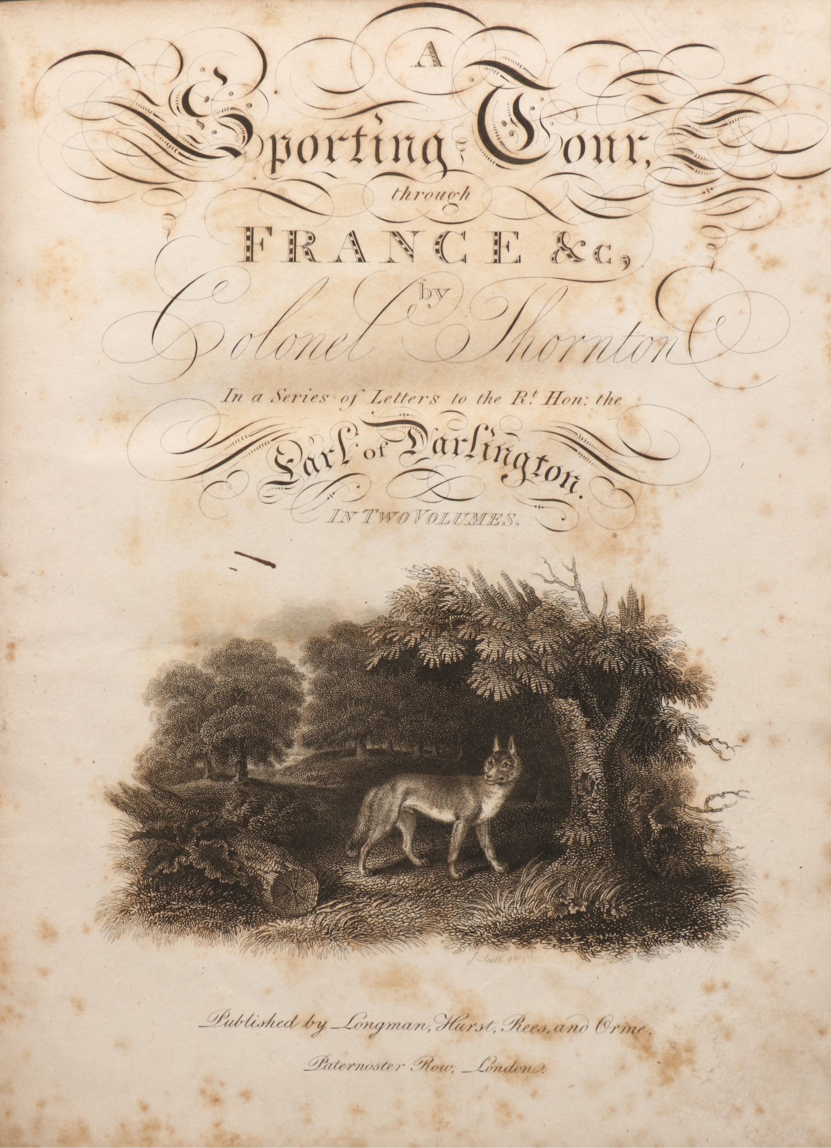 "A Sporting Tour Through France" Two-Volume Set by Thomas Thornton, 1806