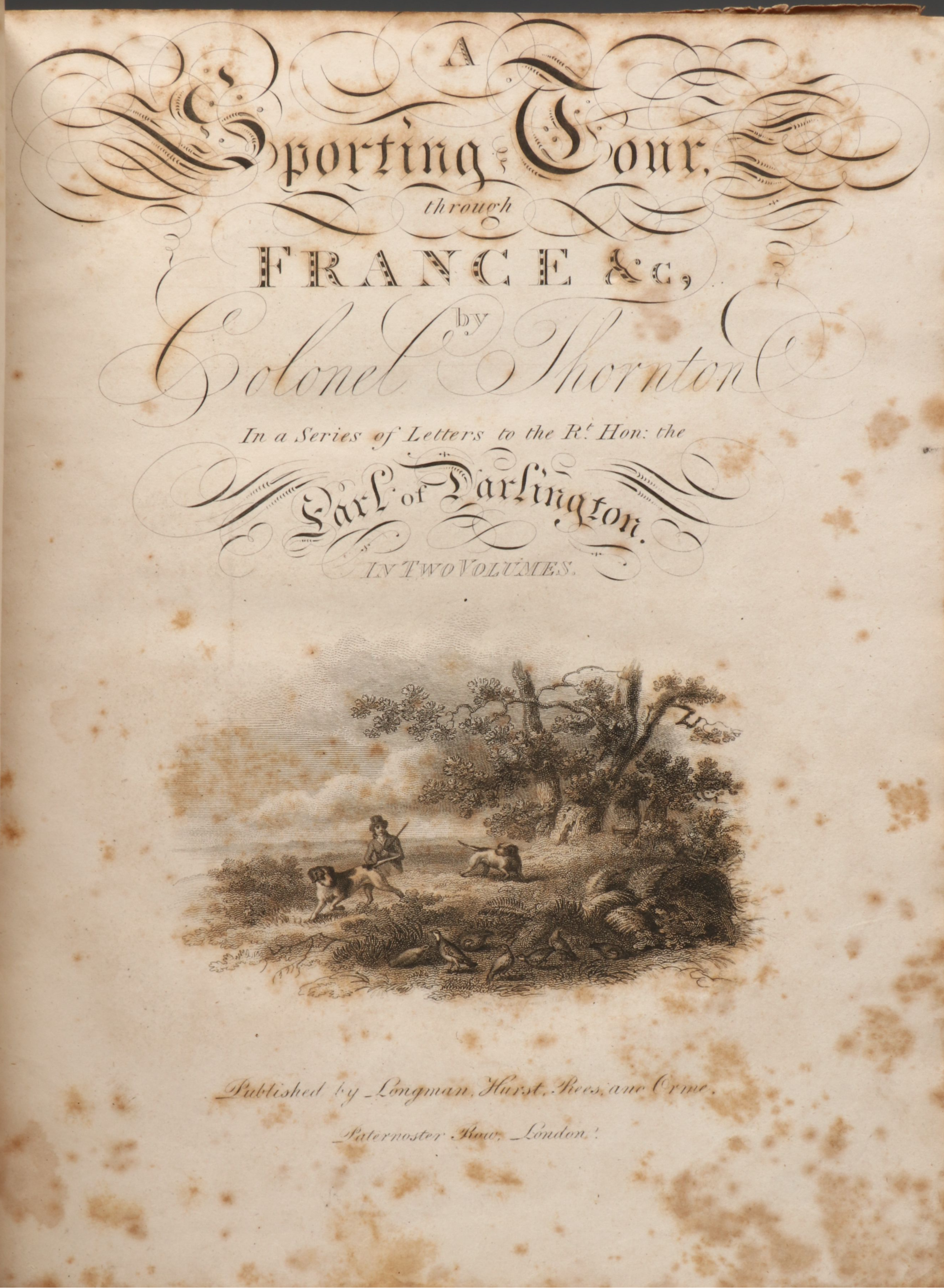 "A Sporting Tour Through France" Two-Volume Set by Thomas Thornton, 1806