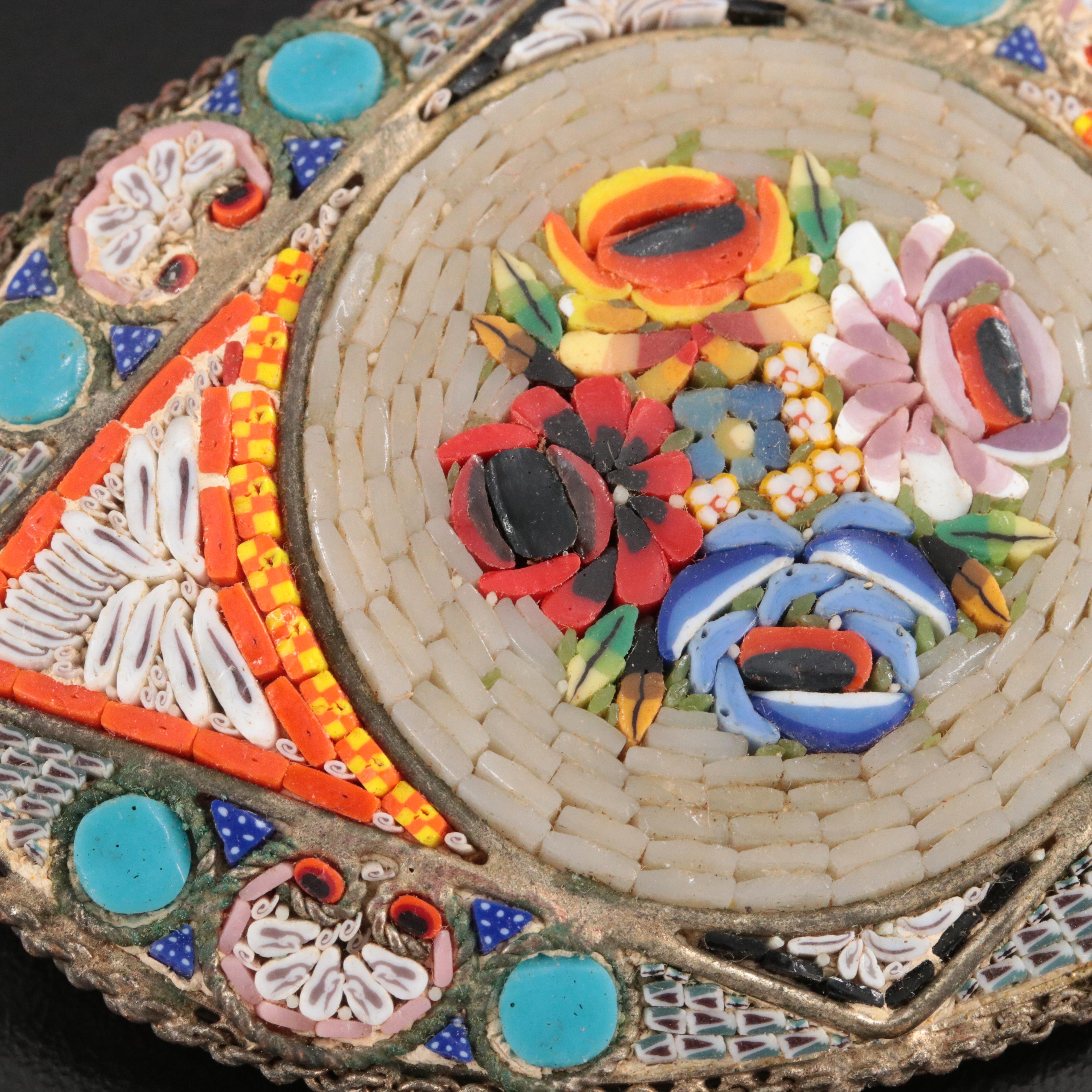 Vintage Italian Floral Micro Mosaic Jewelry Collection