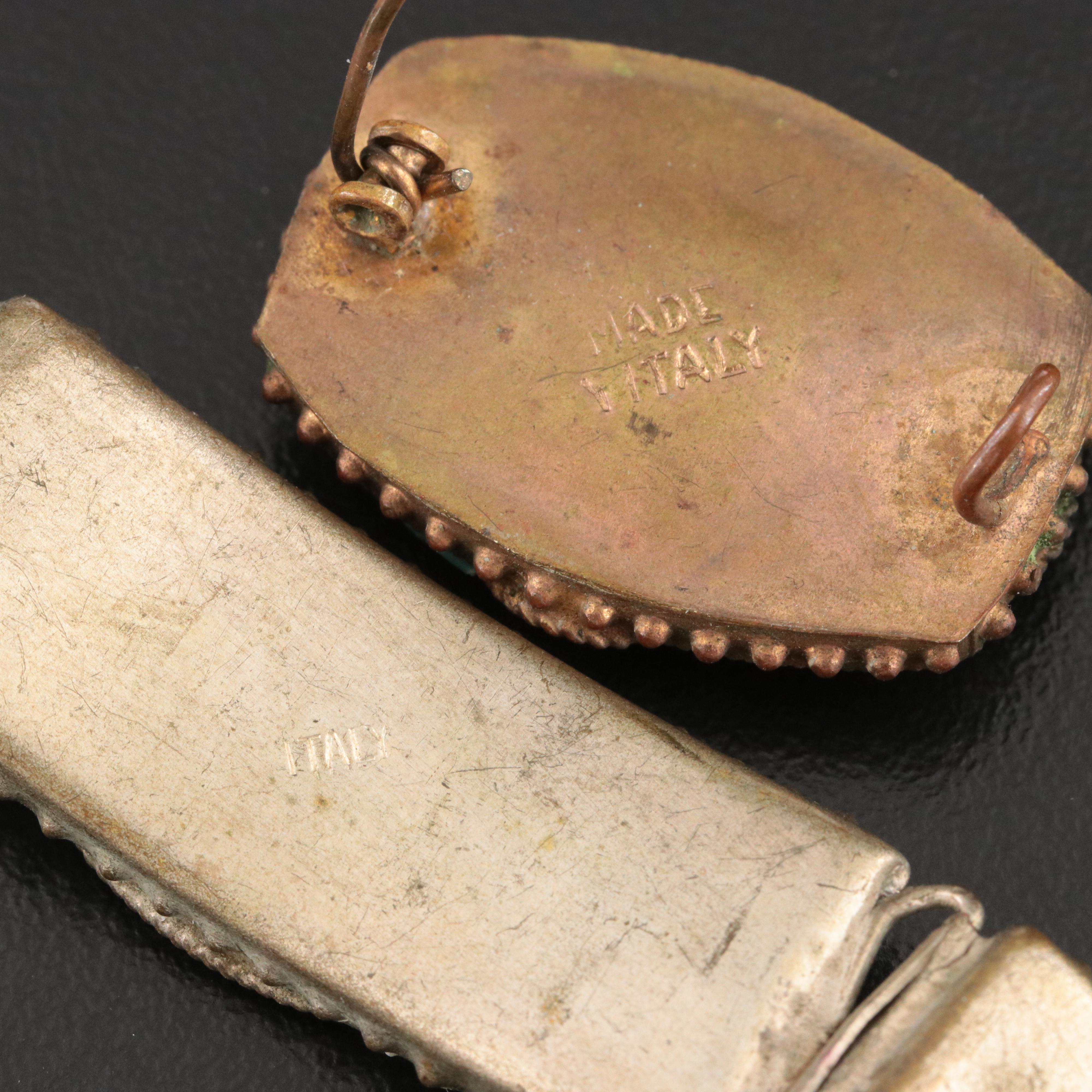 Vintage Italian Floral Micro Mosaic Jewelry Collection