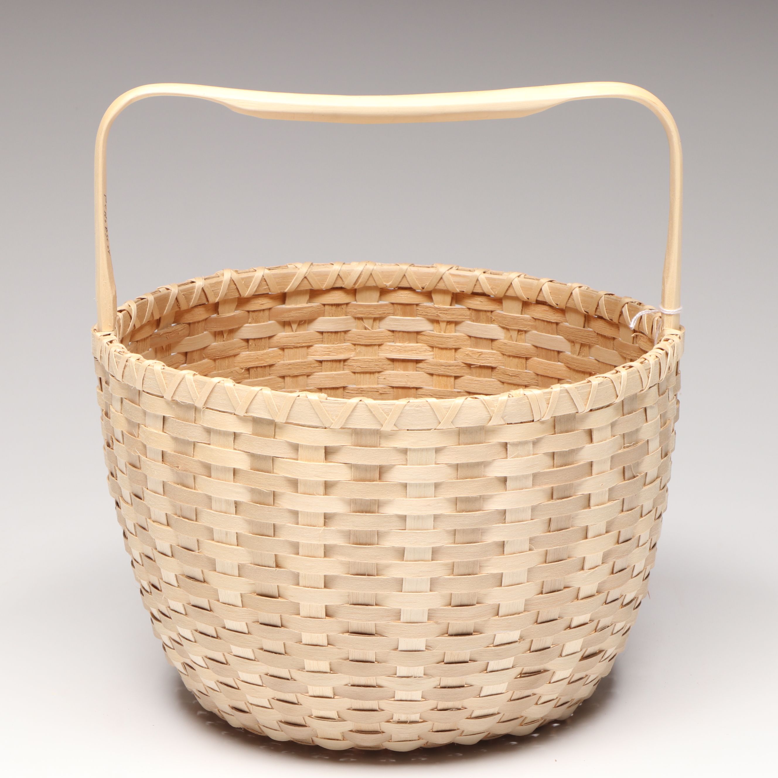 Martin Francis Penobscot Woven Brown Ash Fiber and Maple Handle Egg Baskets