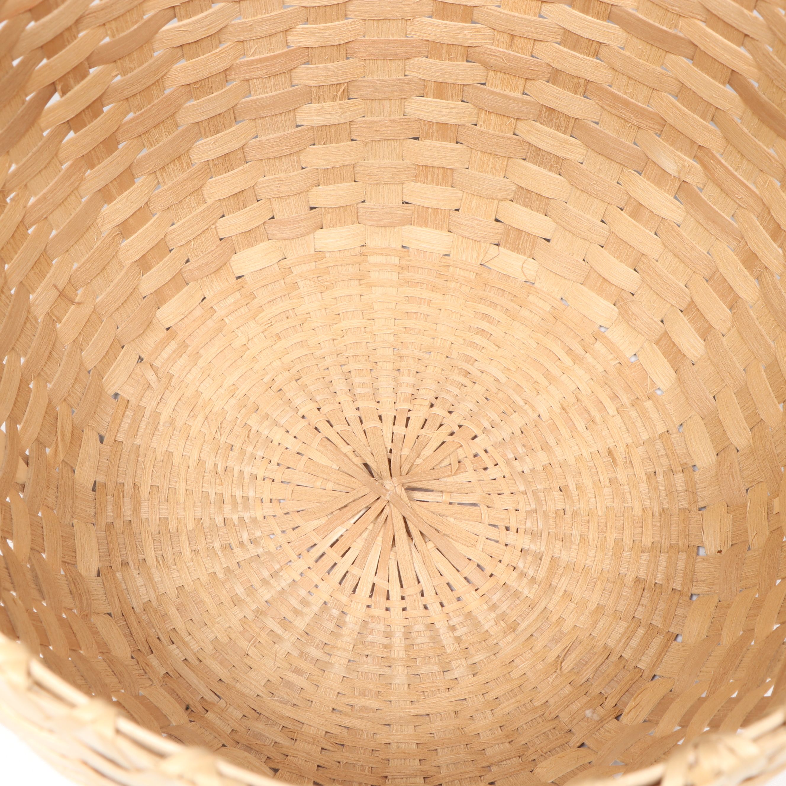 Martin Francis Penobscot Woven Brown Ash Fiber and Maple Handle Egg Baskets