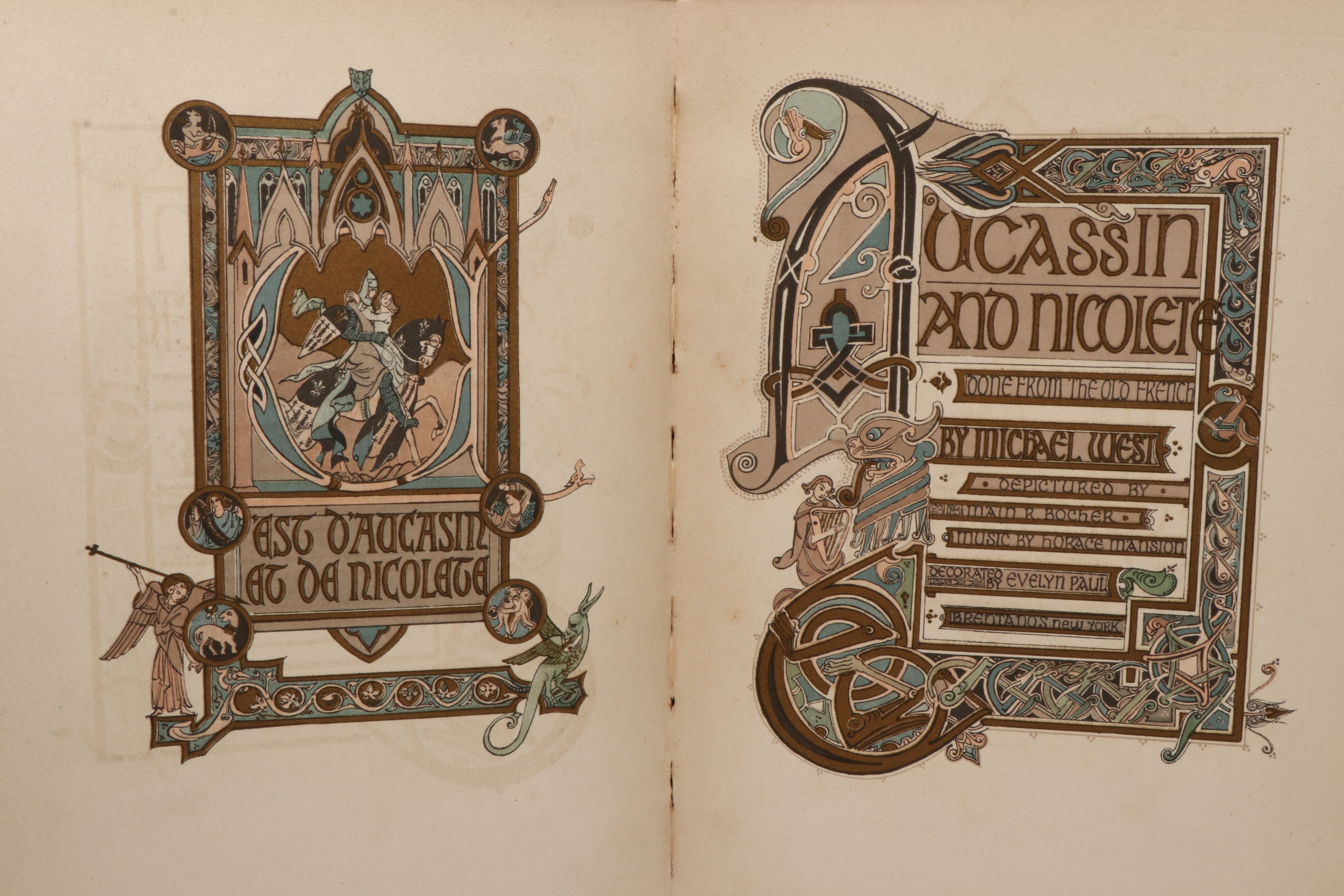 Illustrated "Aucassin and Nicolete" by Michael West and Horace Mansion, c. 1917