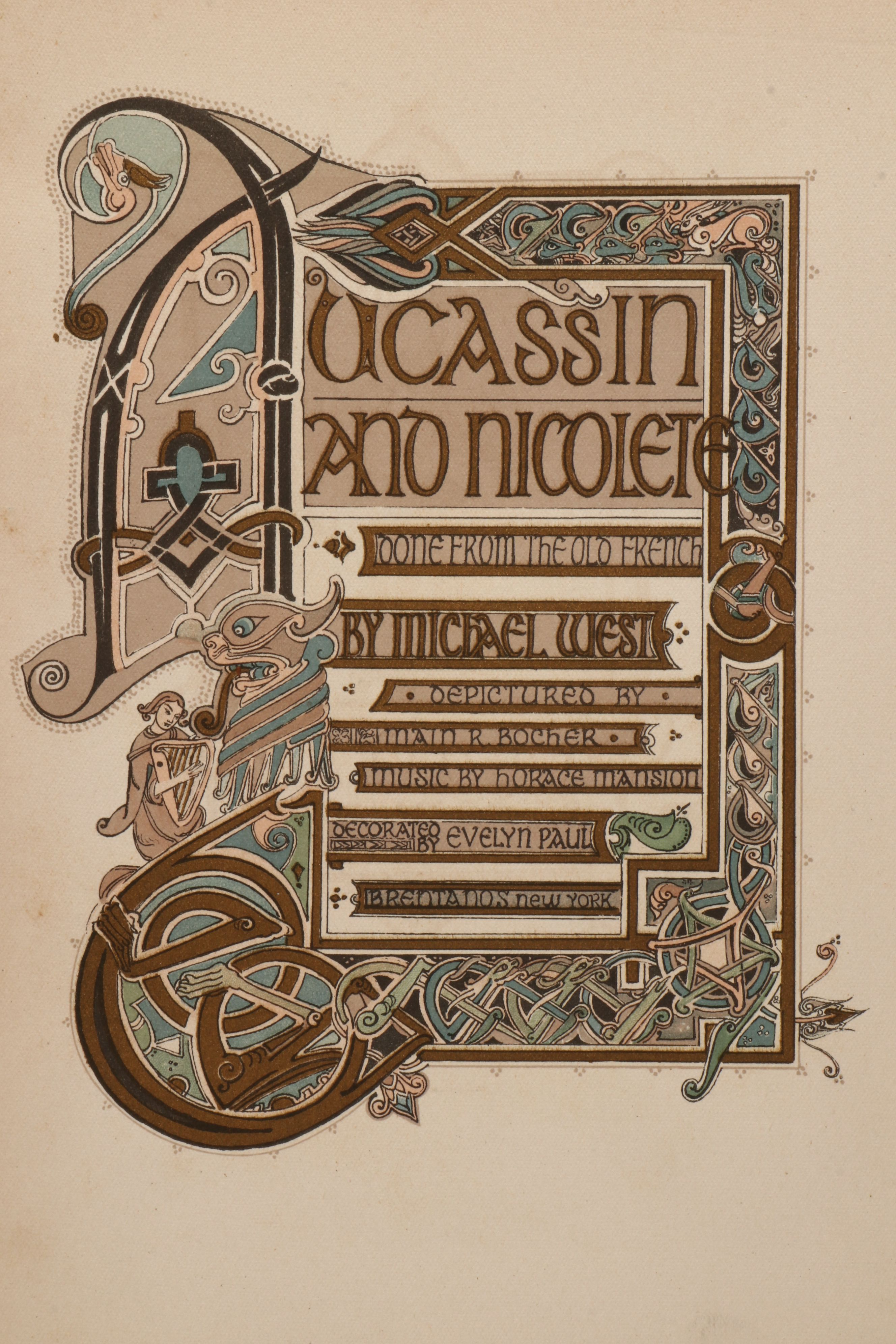 Illustrated "Aucassin and Nicolete" by Michael West and Horace Mansion, c. 1917