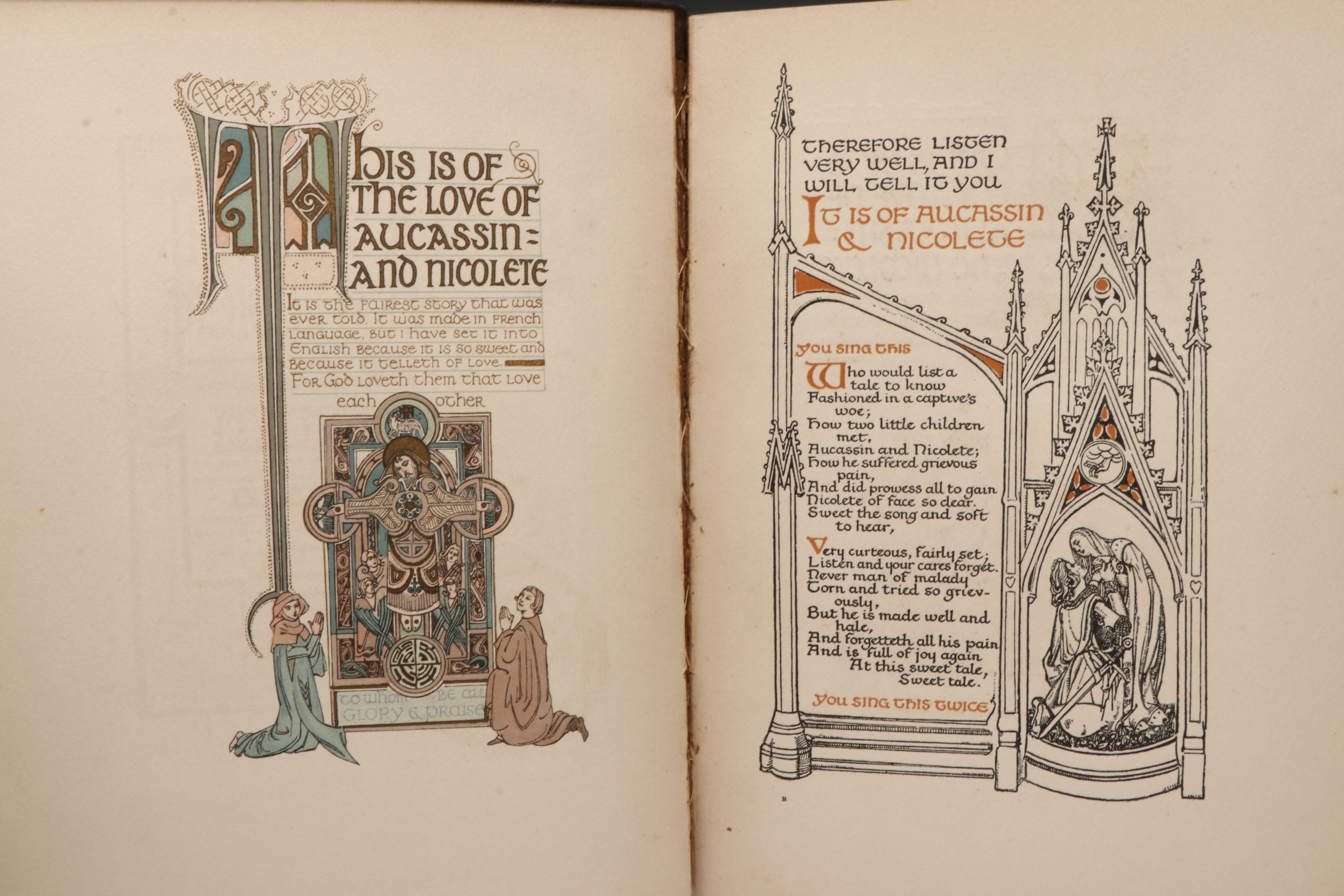 Illustrated "Aucassin and Nicolete" by Michael West and Horace Mansion, c. 1917