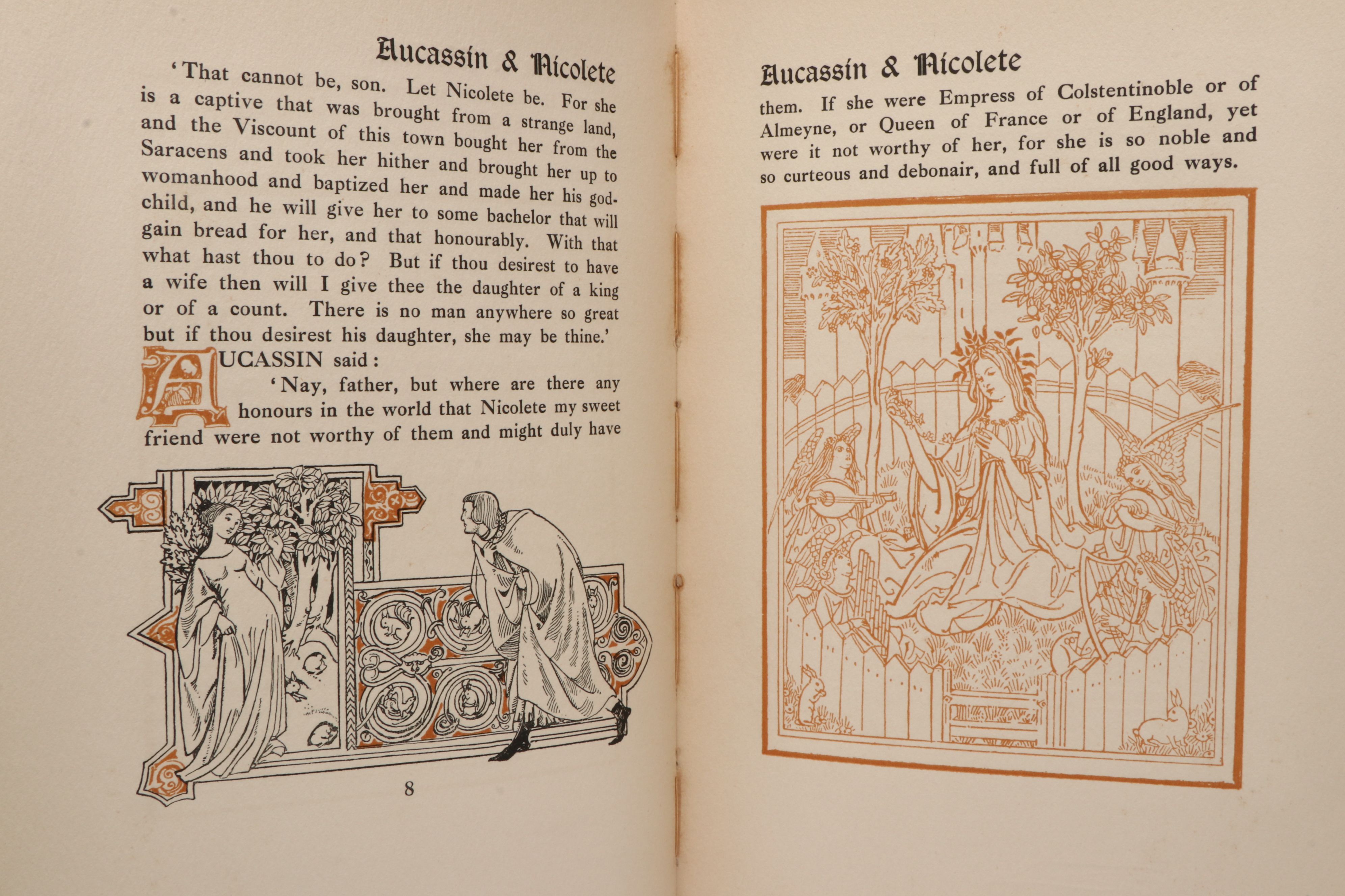 Illustrated "Aucassin and Nicolete" by Michael West and Horace Mansion, c. 1917