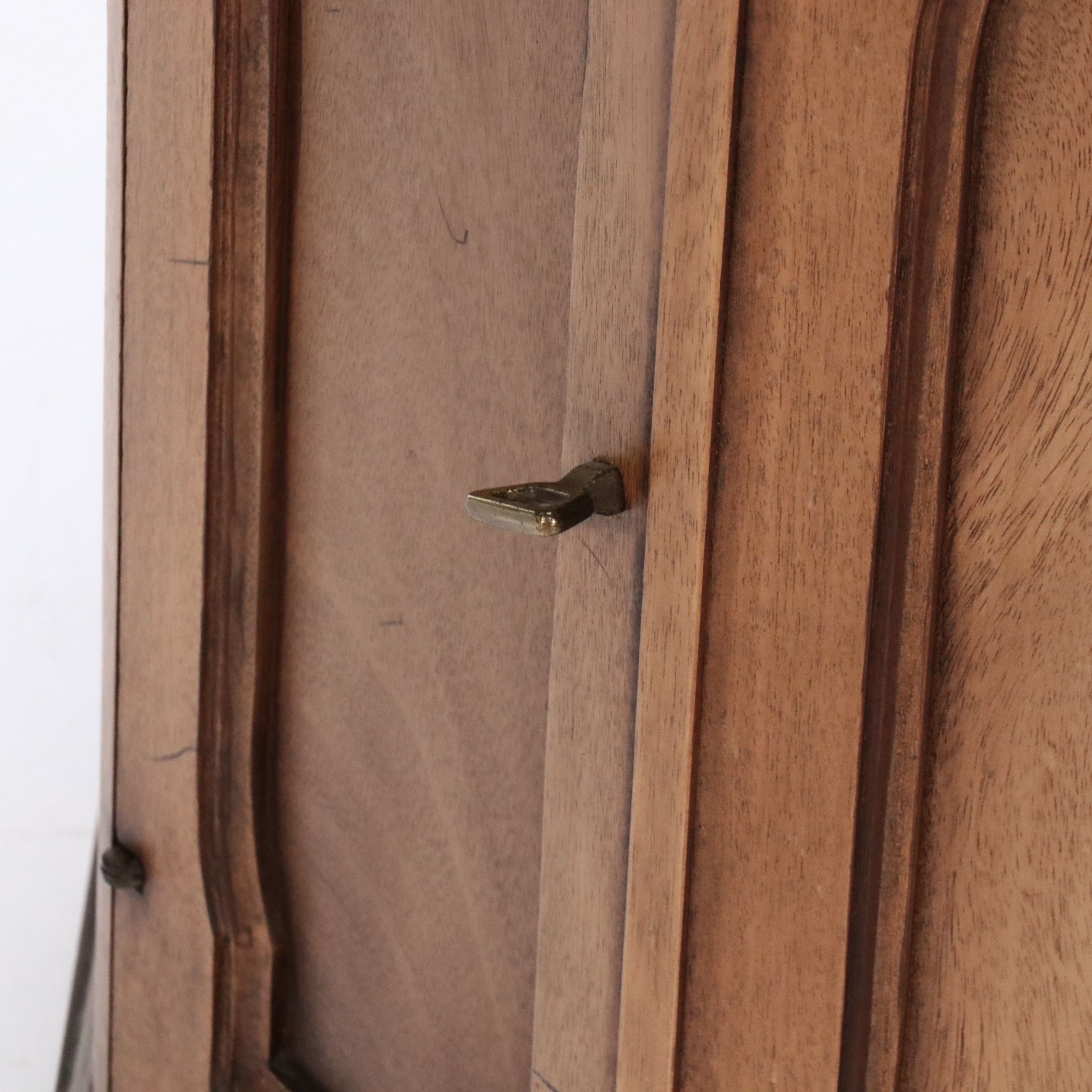 Mediterranean Style Pecan End Table, Mid to Late 20th Century