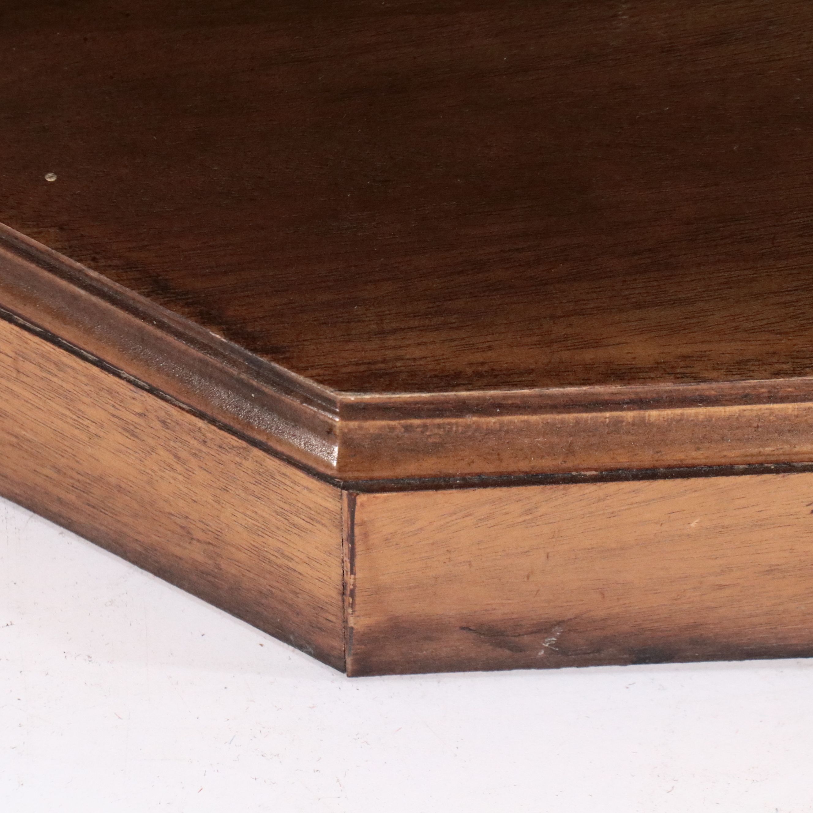 Mediterranean Style Pecan End Table, Mid to Late 20th Century