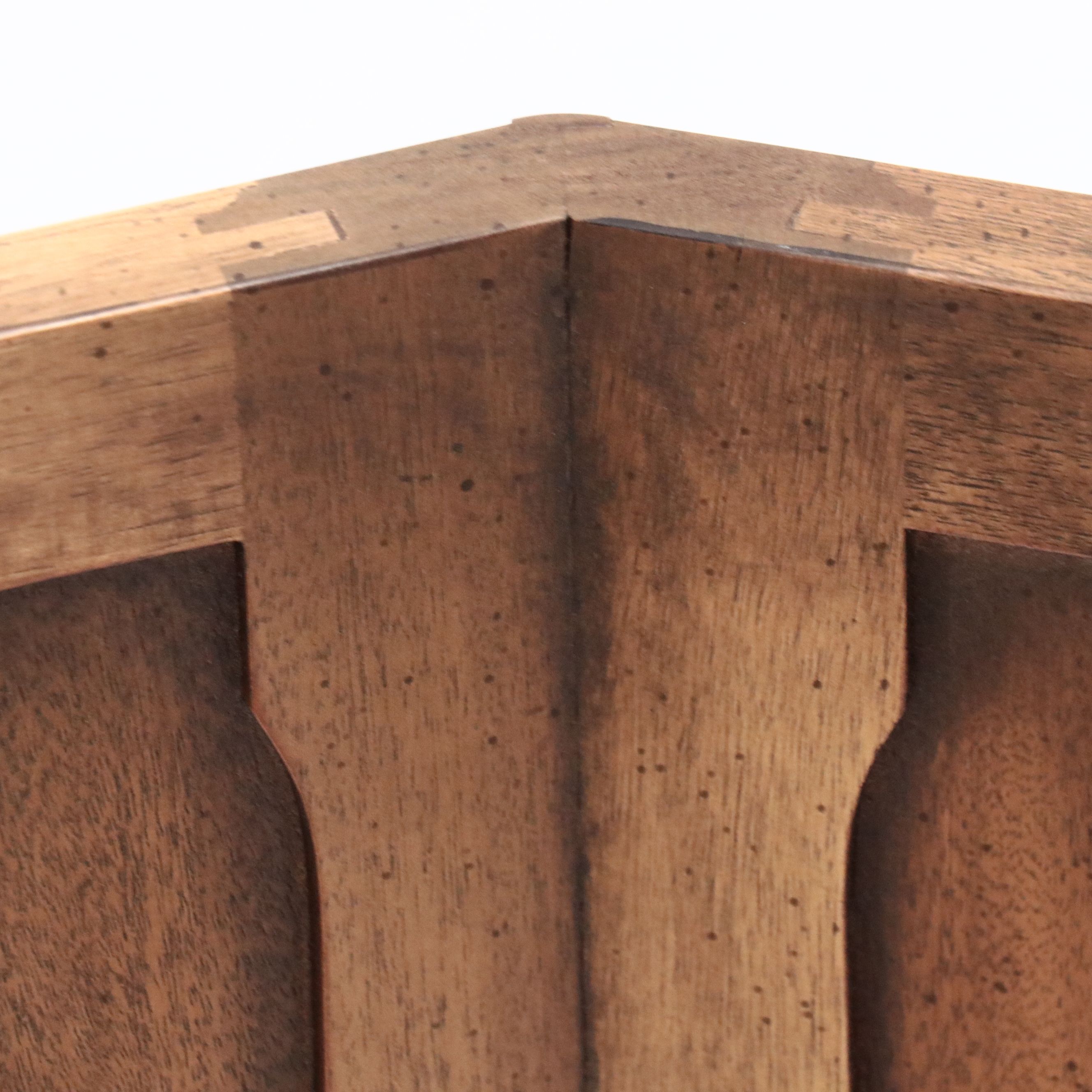 Mediterranean Style Pecan End Table, Mid to Late 20th Century