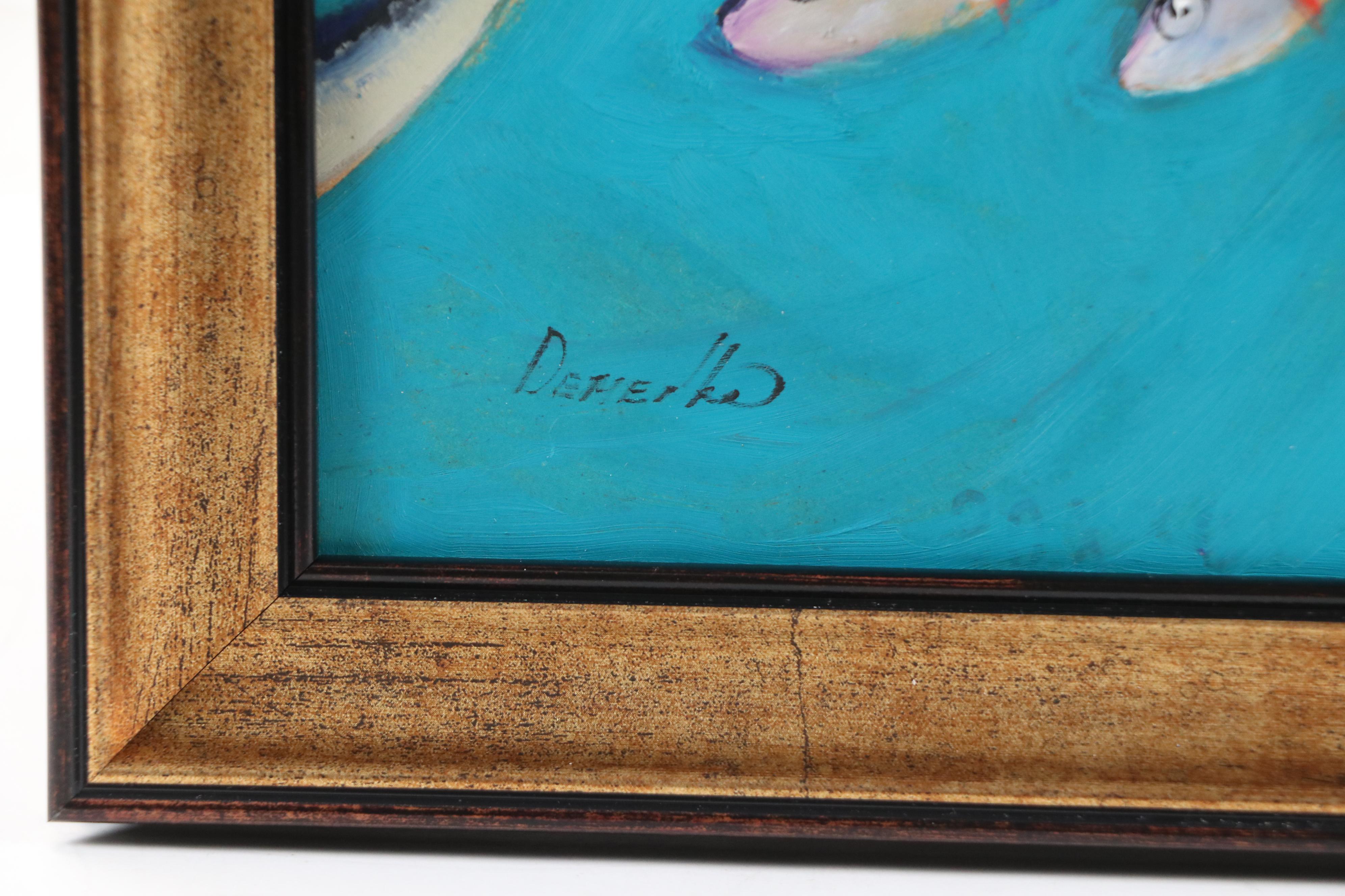 Natalie Demenko Oil Painting of Sardines, 21st Century