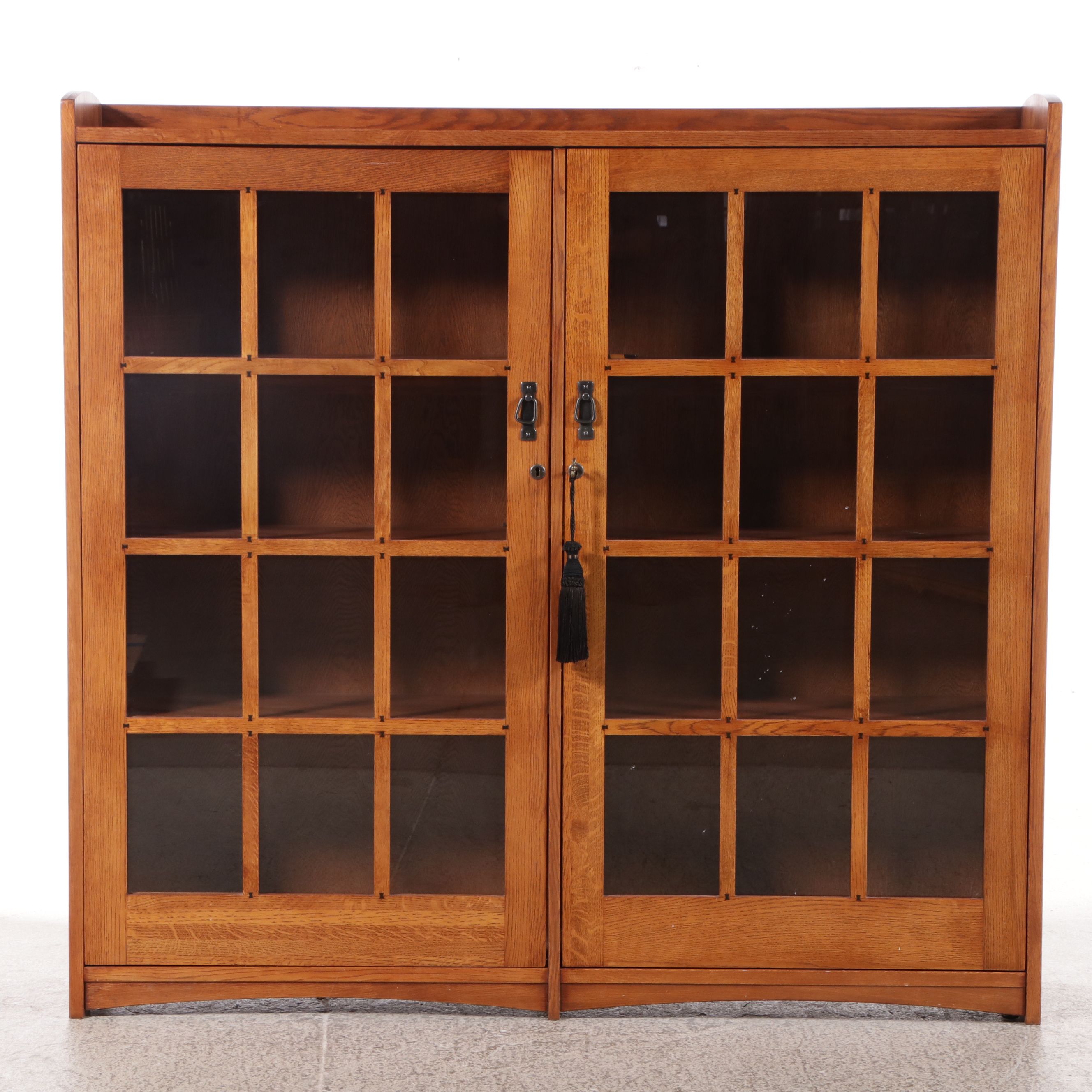 Craftsman Style Oak Cabinet Bookcase