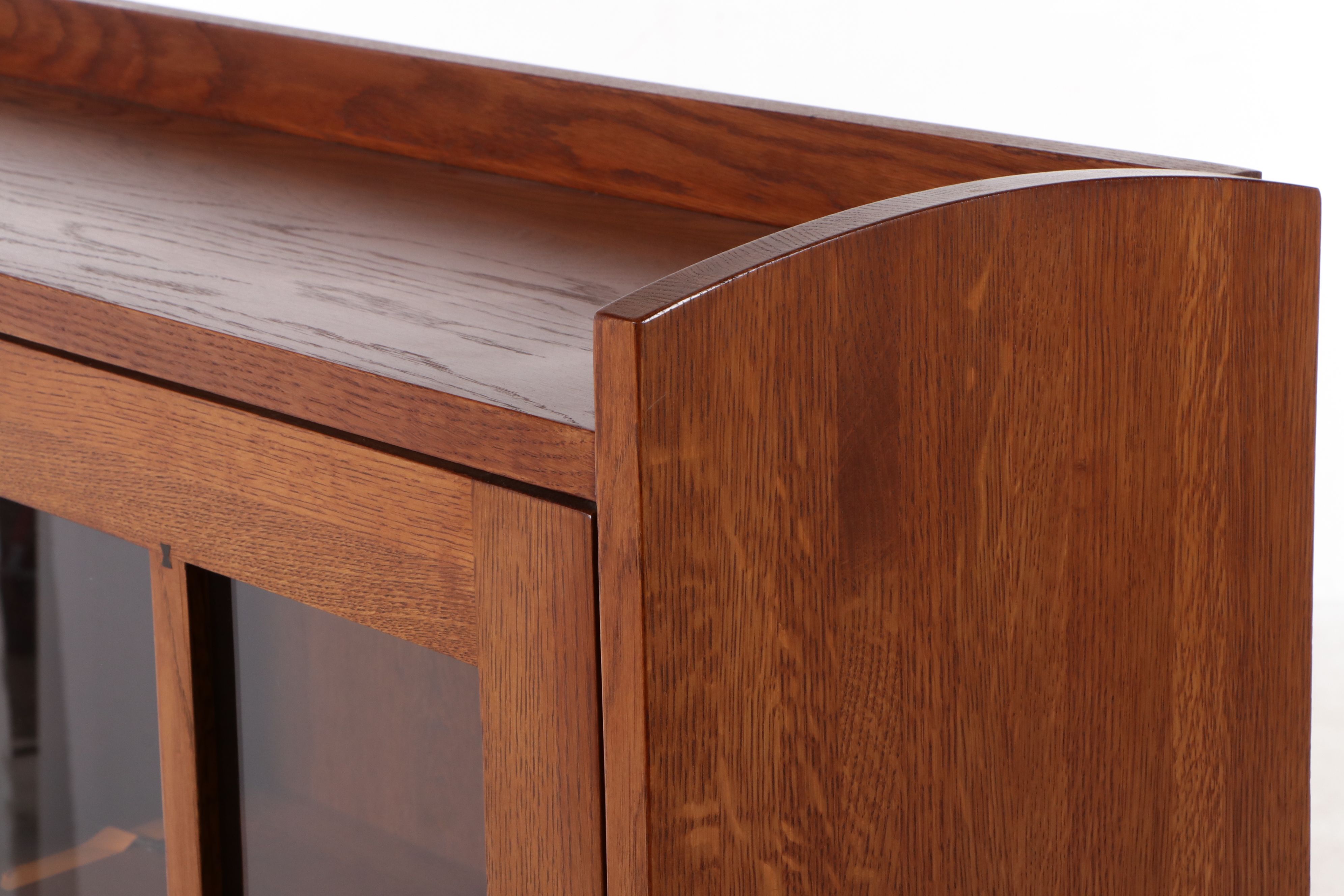 Craftsman Style Oak Cabinet Bookcase