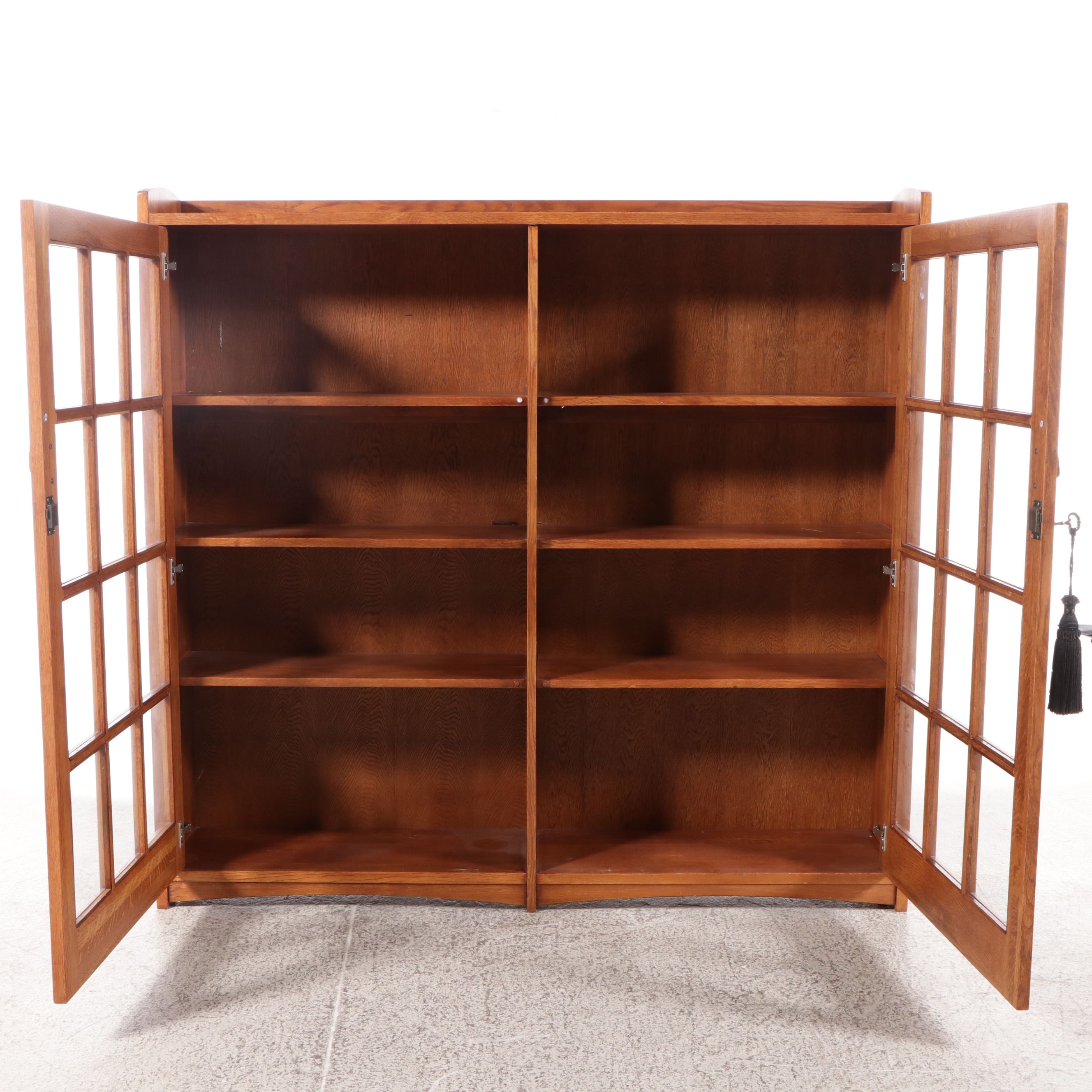 Craftsman Style Oak Cabinet Bookcase