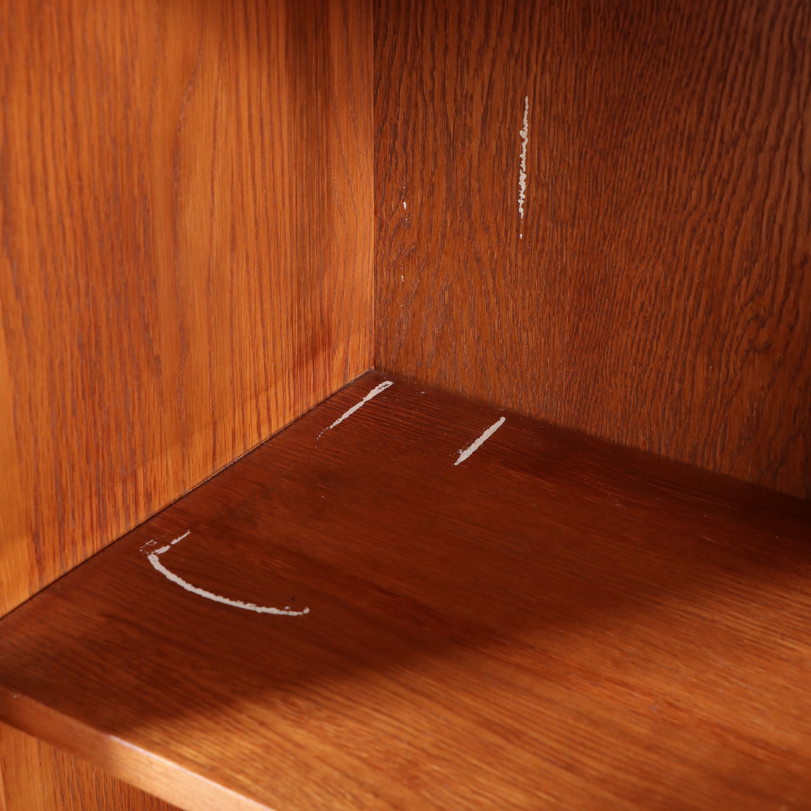 Craftsman Style Oak Cabinet Bookcase