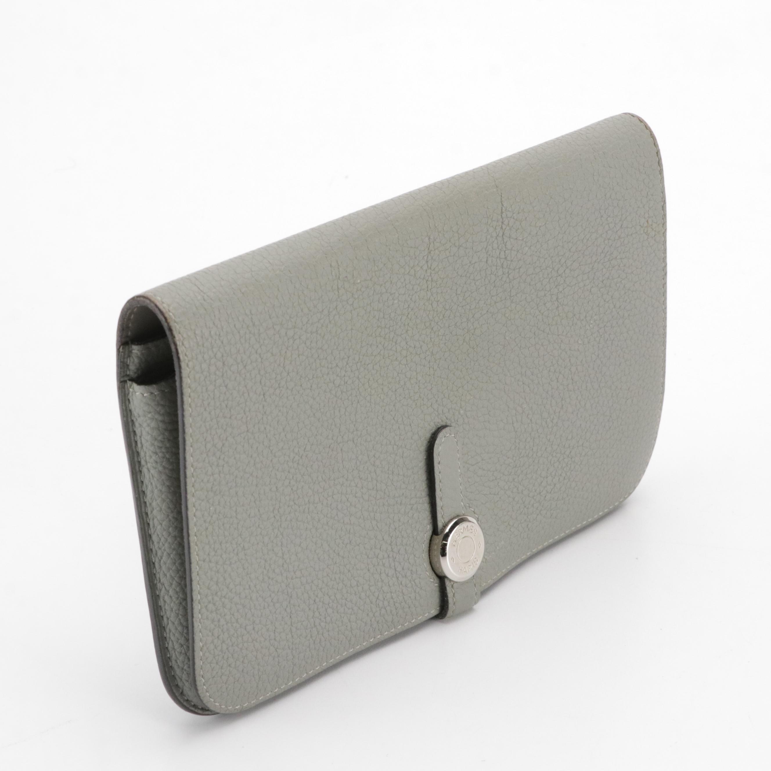 Hermès Dogon Duo GM Bifold Wallet in Clemence Leather with Gift Box