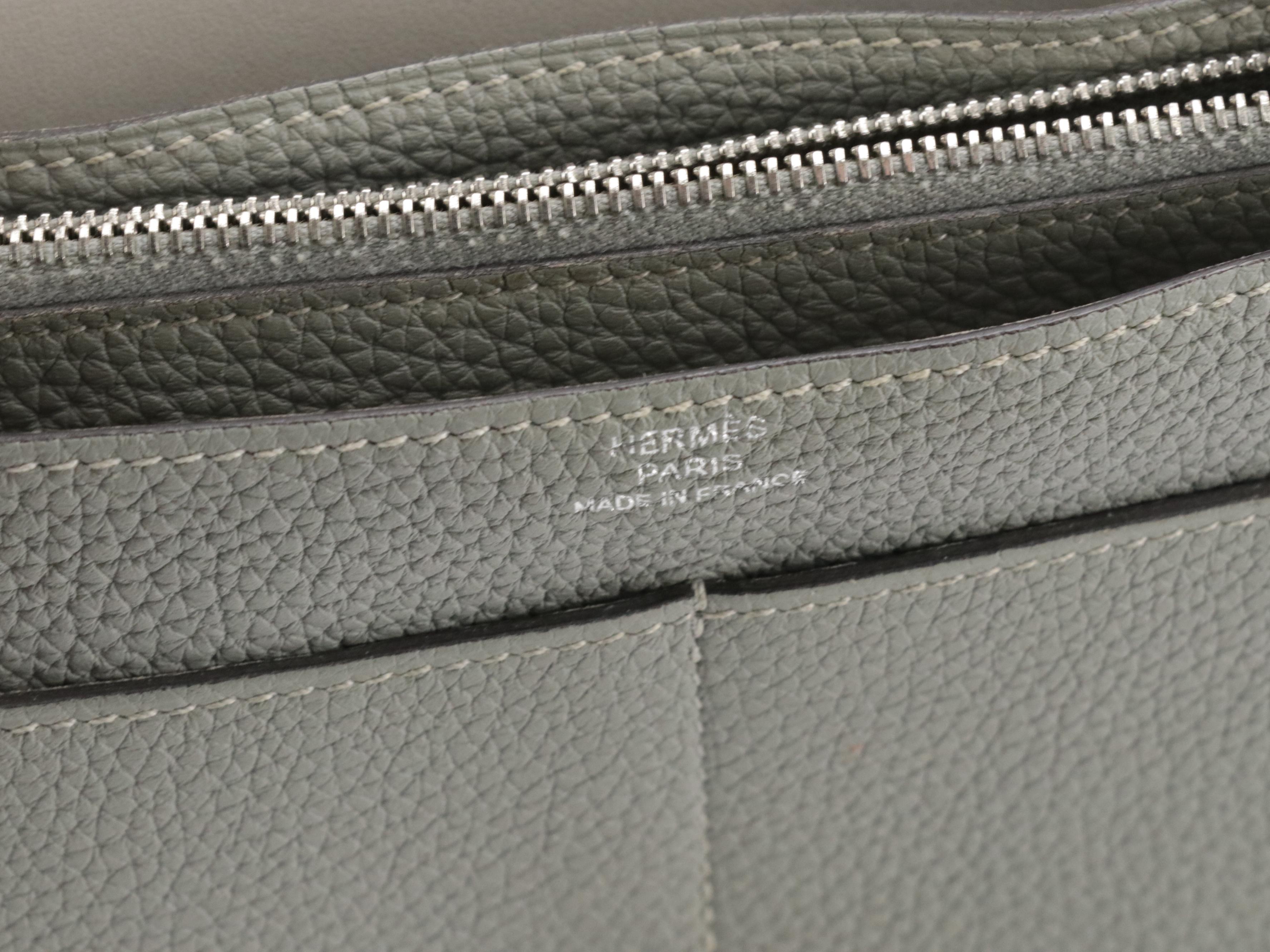 Hermès Dogon Duo GM Bifold Wallet in Clemence Leather with Gift Box