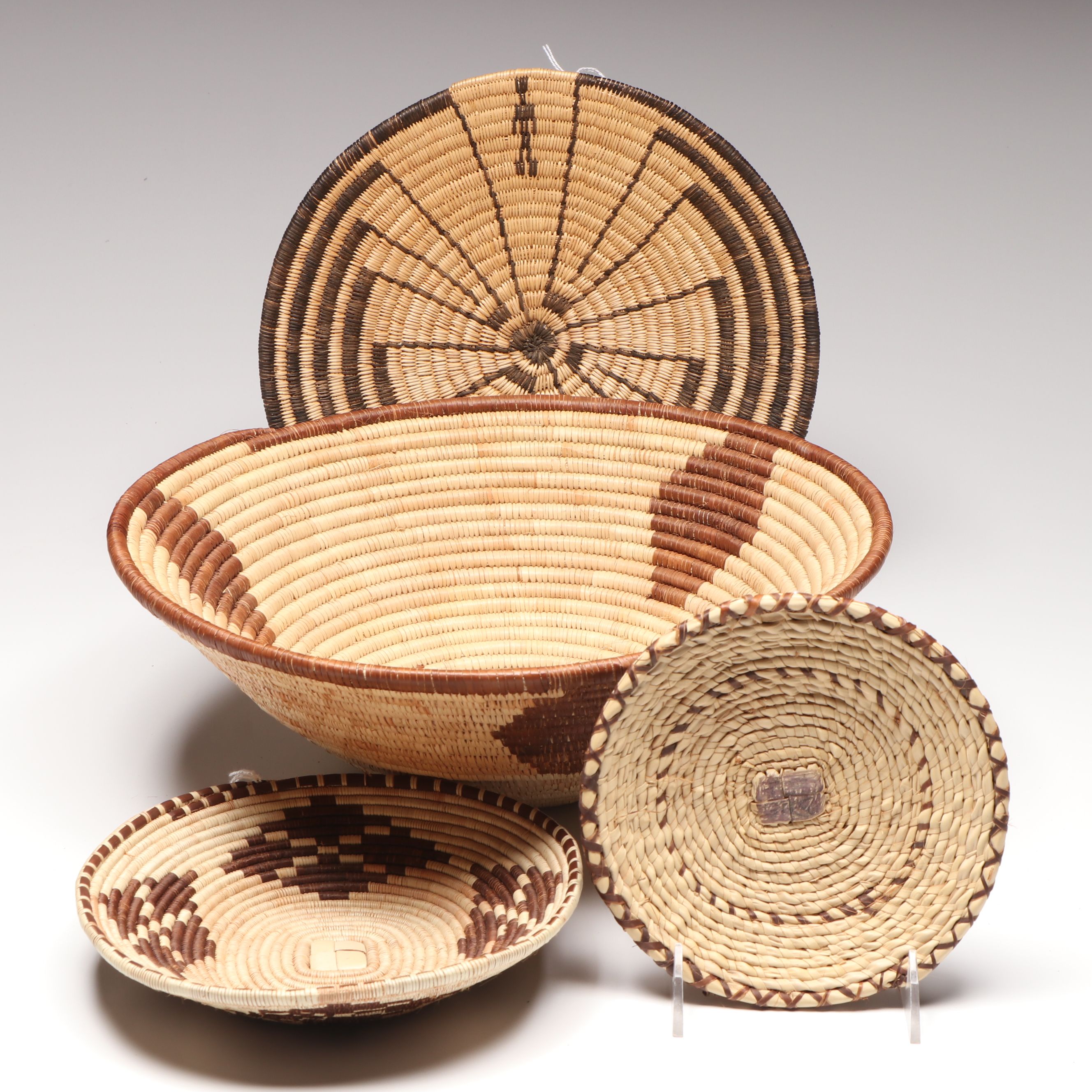 Namibian Ovambo Peoples Woven Plant Fiber Basketry