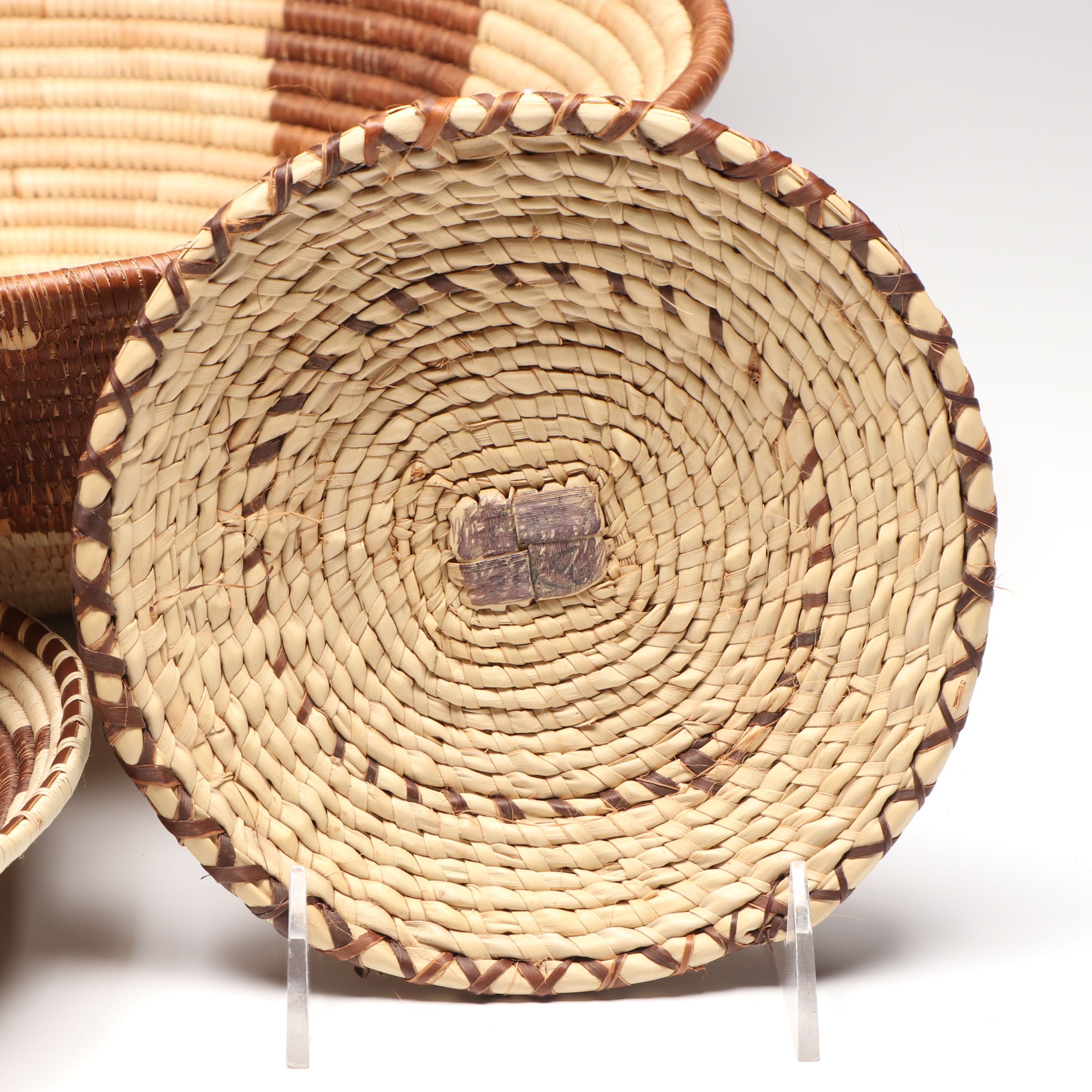 Namibian Ovambo Peoples Woven Plant Fiber Basketry