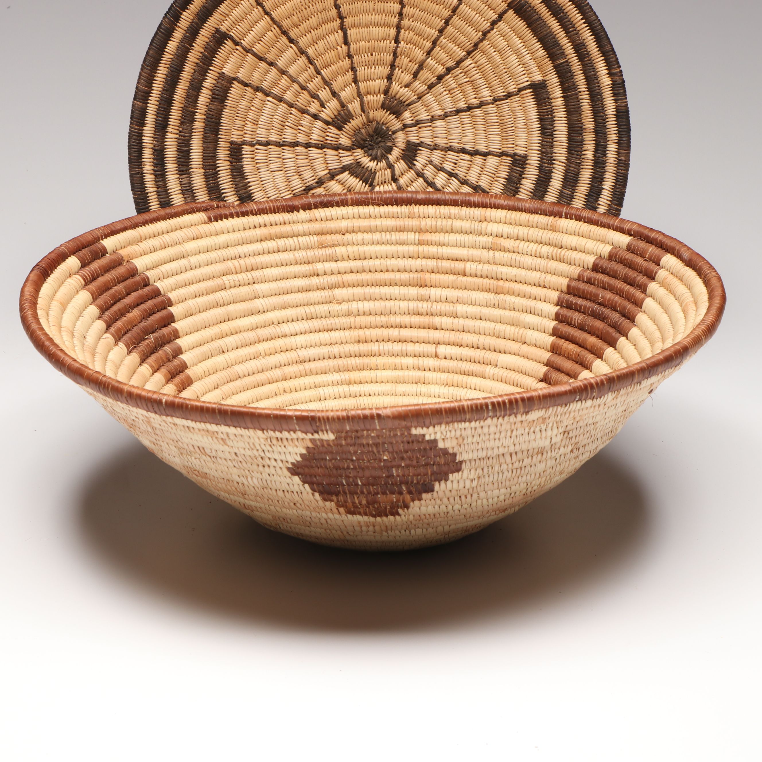 Namibian Ovambo Peoples Woven Plant Fiber Basketry