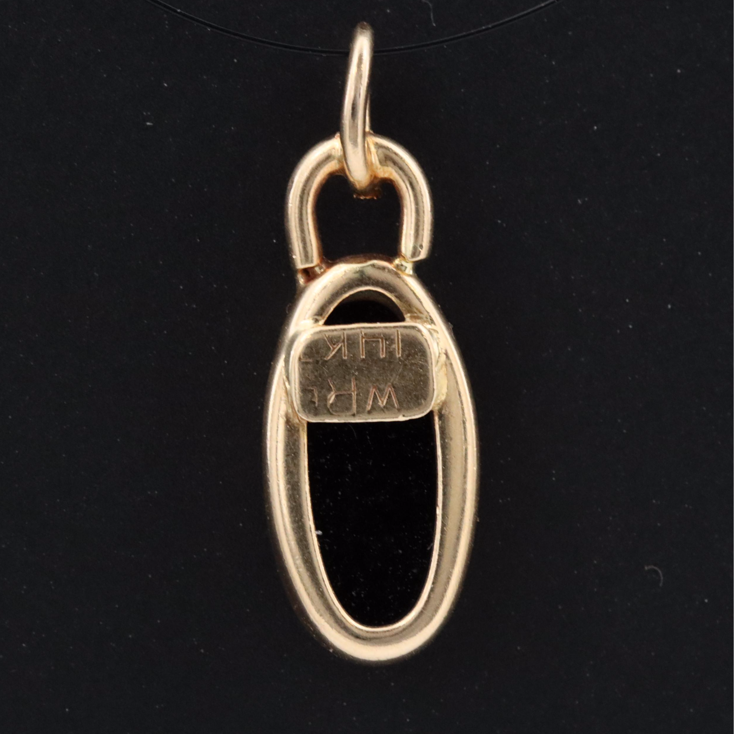 14K Black Onyx Pendant