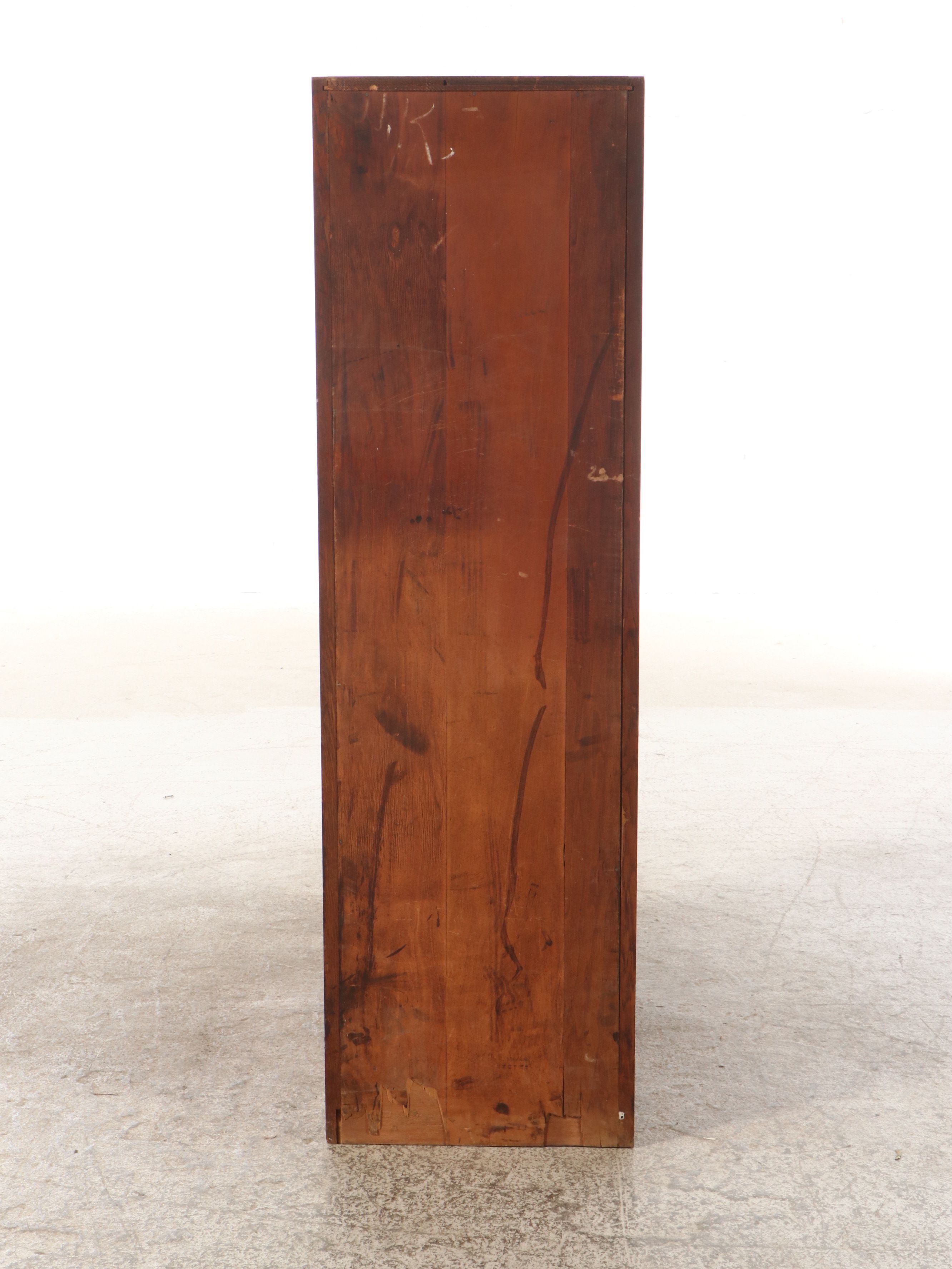 Oak Four-Drawer Filing Cabinet, Early to Mid-20th Century