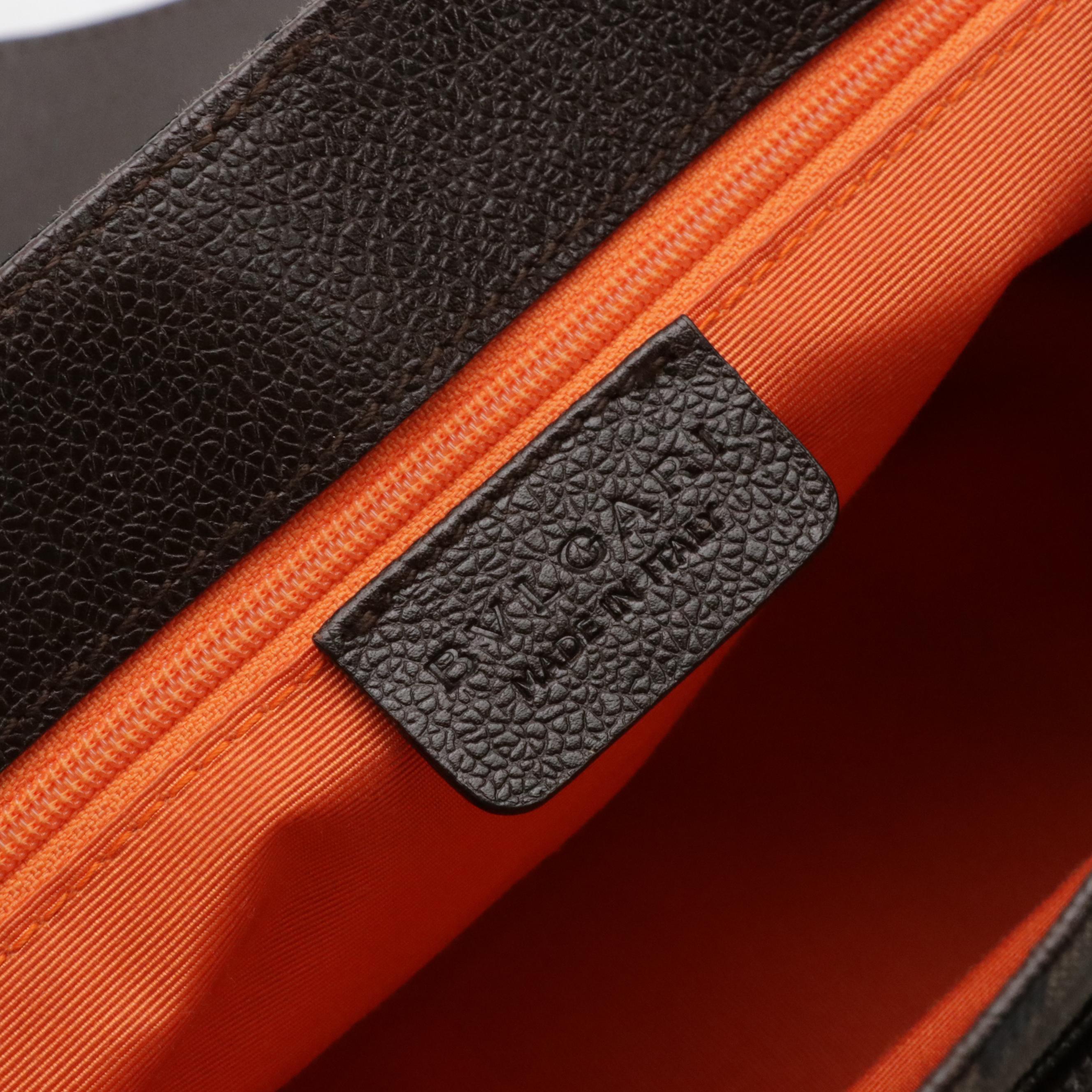 BVLGARI Shoulder Bag in Logomania Canvas with Leather Trim