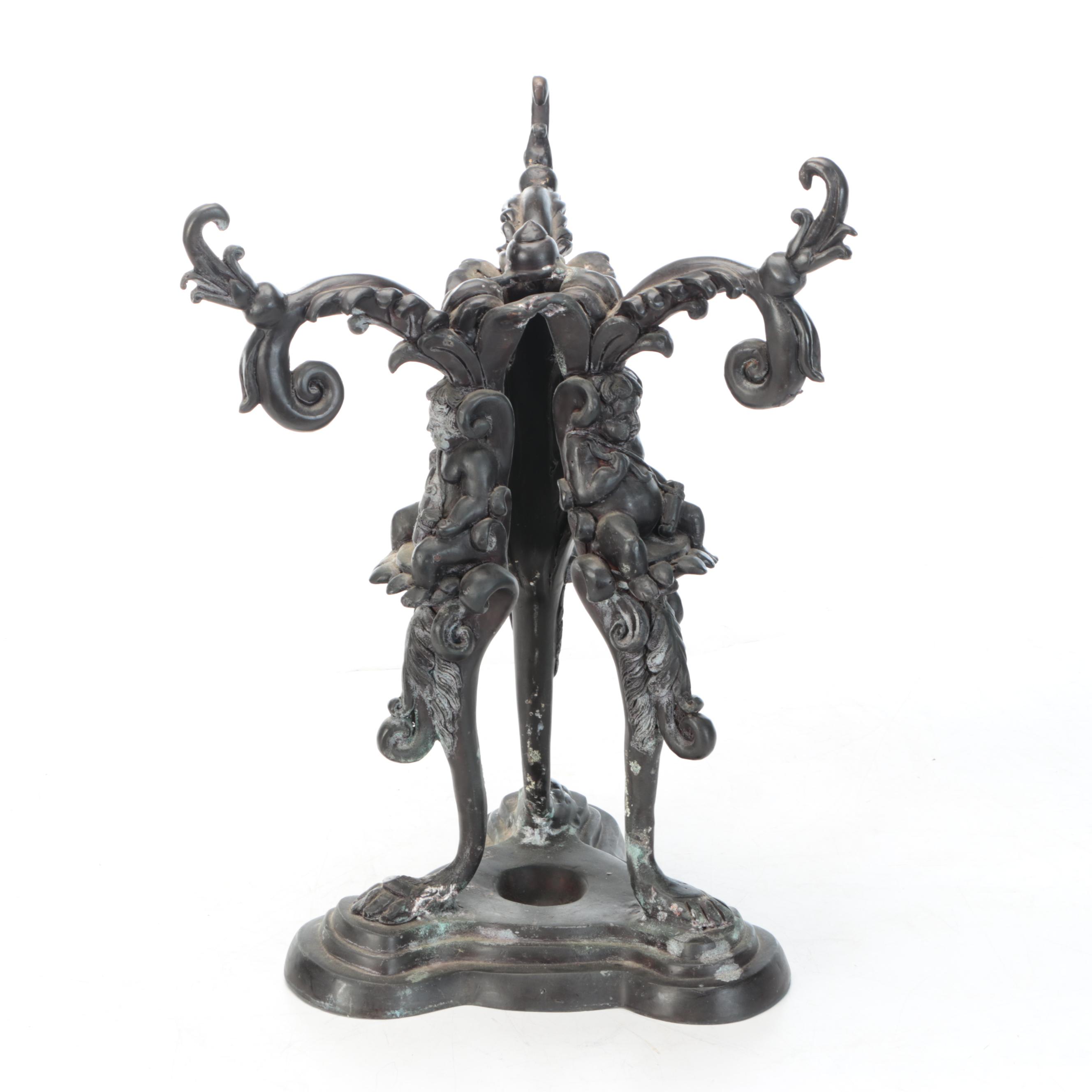 Italian Renaissance Style Bronzed Metal Table Base