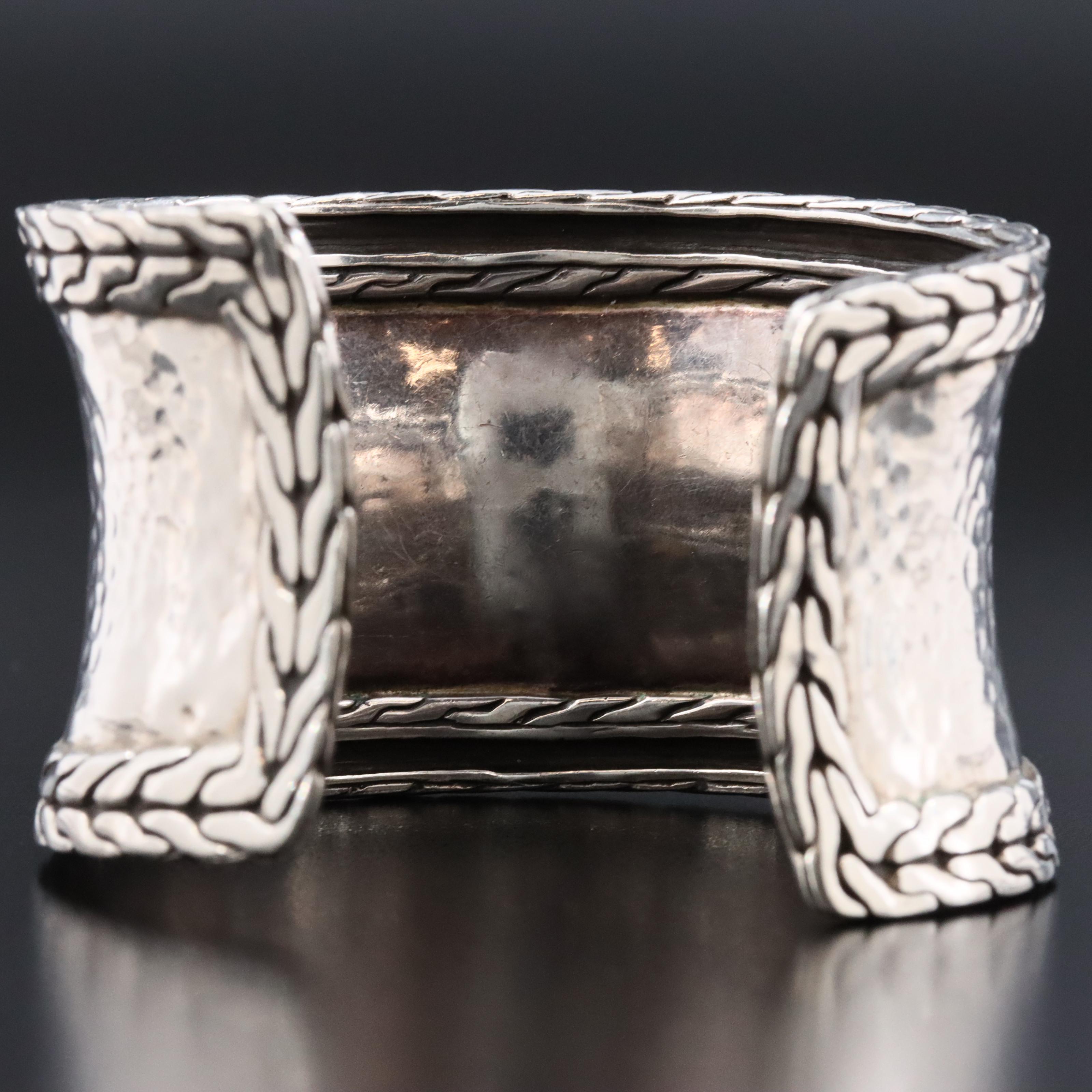 John Hardy Palu Sterling Hammered Cuff Bracelet