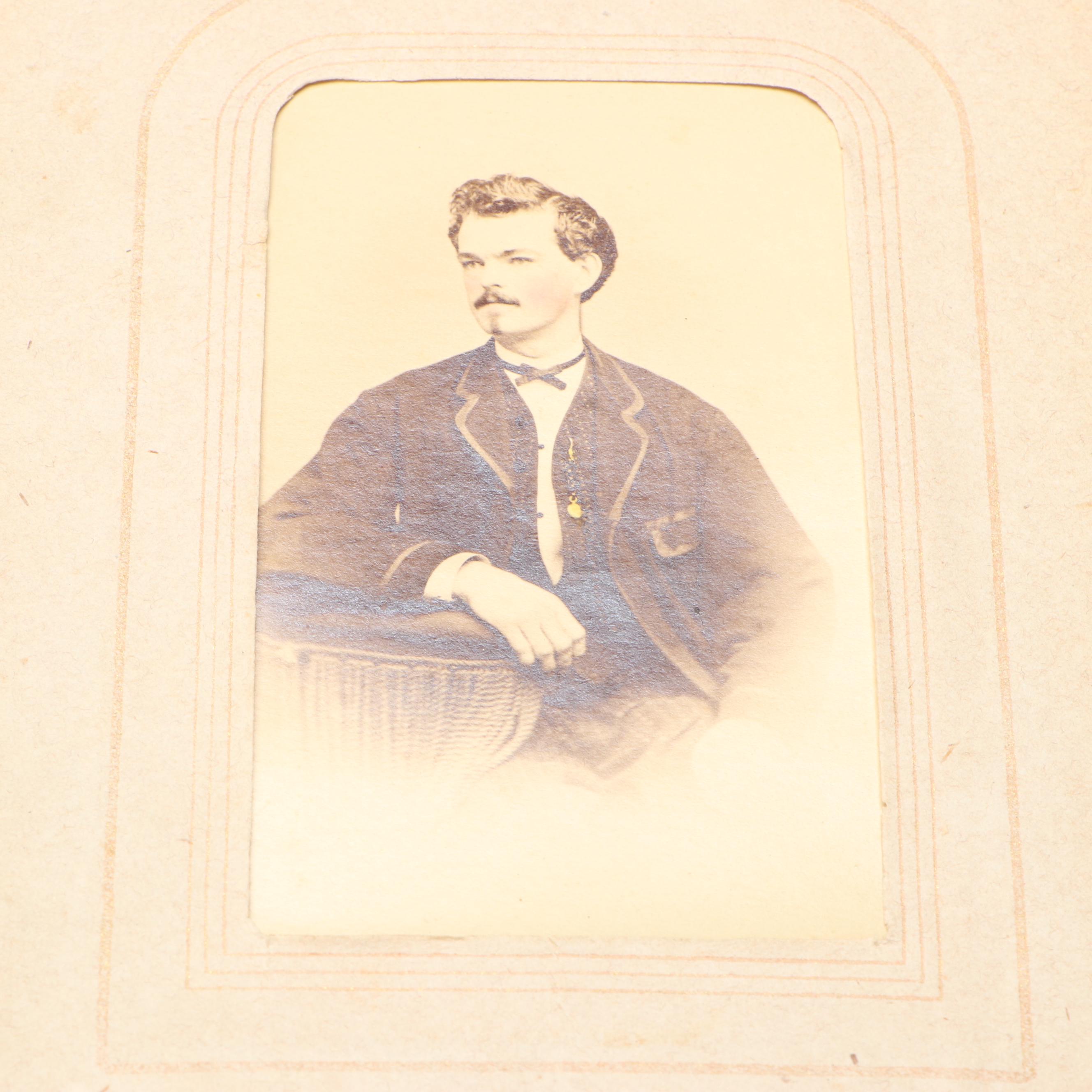 Carte de Visite with Other Portraits of Men, Women and Children, Mid-19th C.