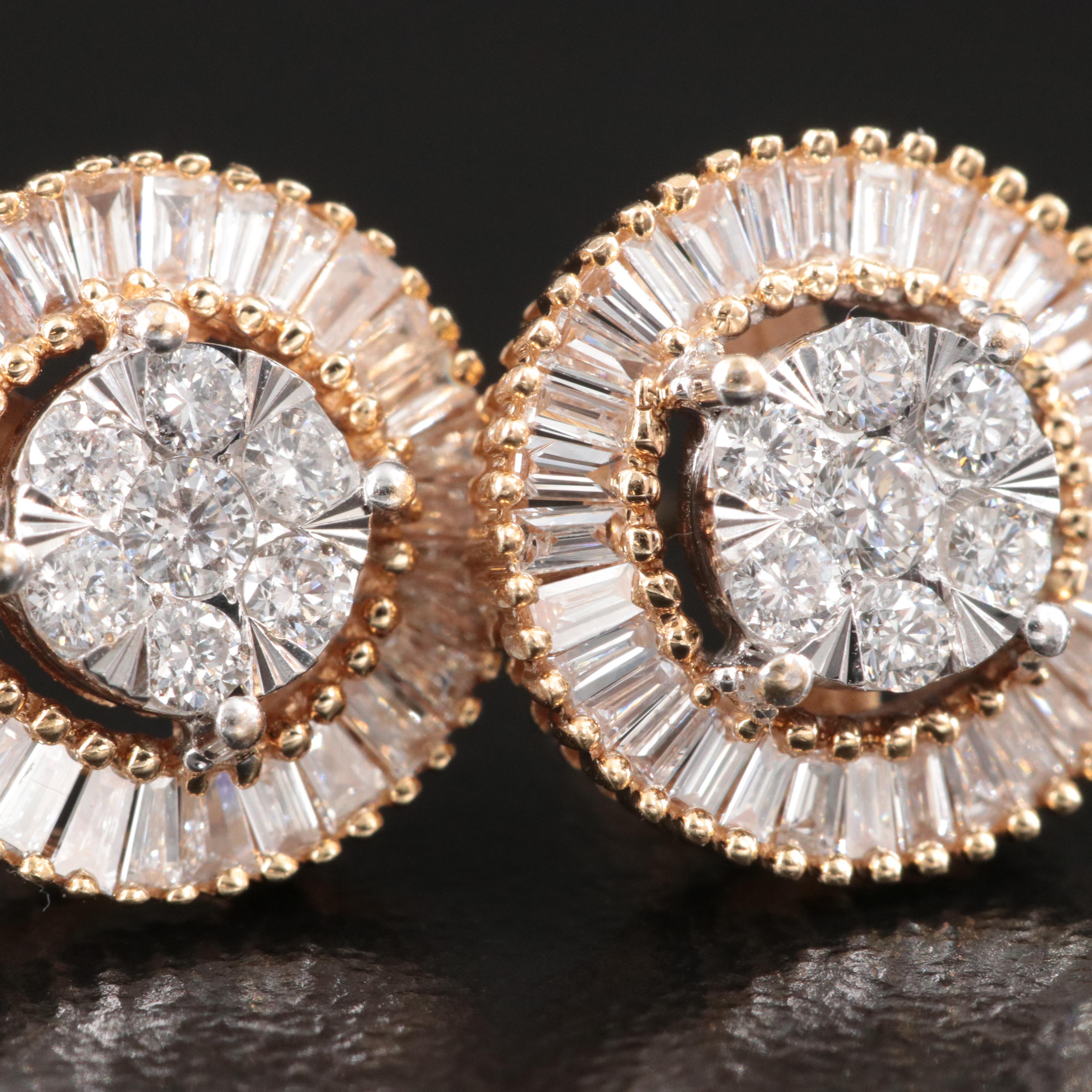14K 0.75 CTW Diamond Earrings