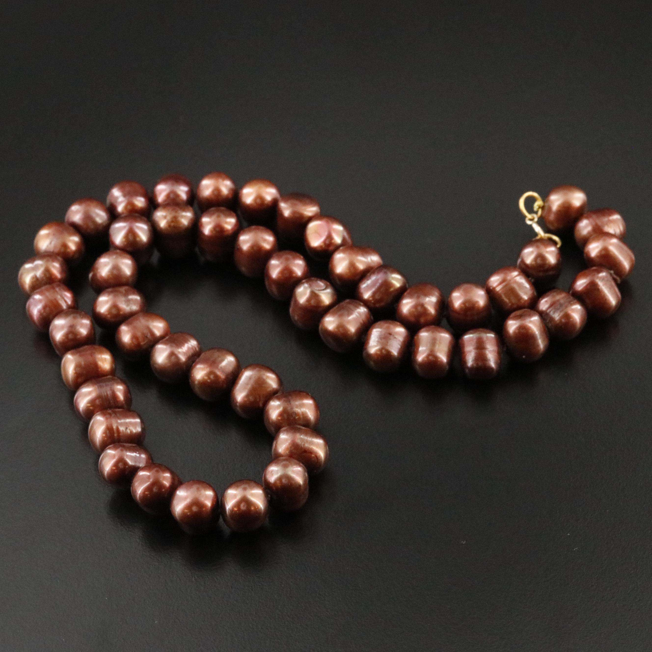 Pearl Necklace with 14K Clasp