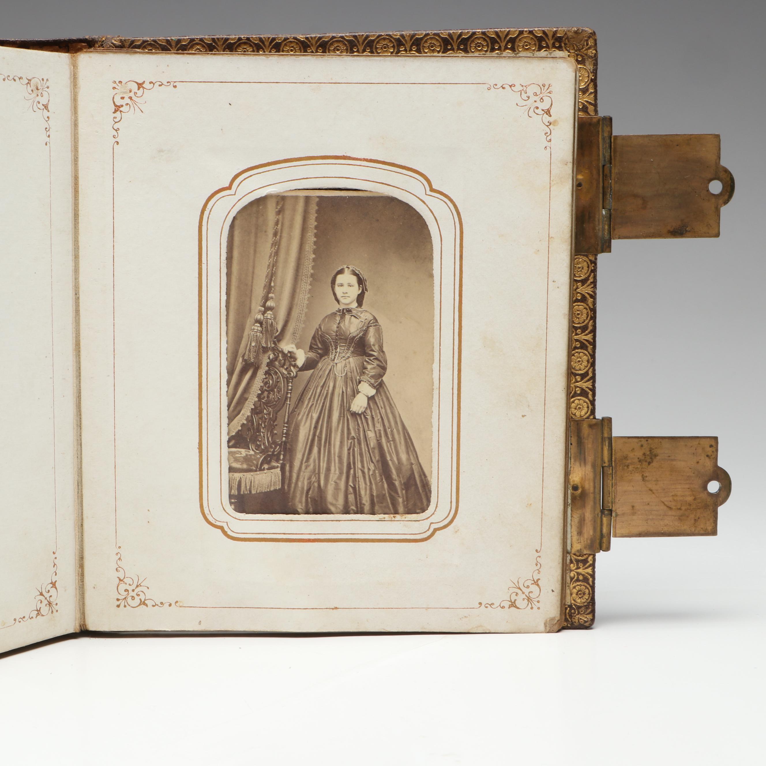 Carte de Visite with Other Portraits of Men, Women and Children, Mid-19th C.