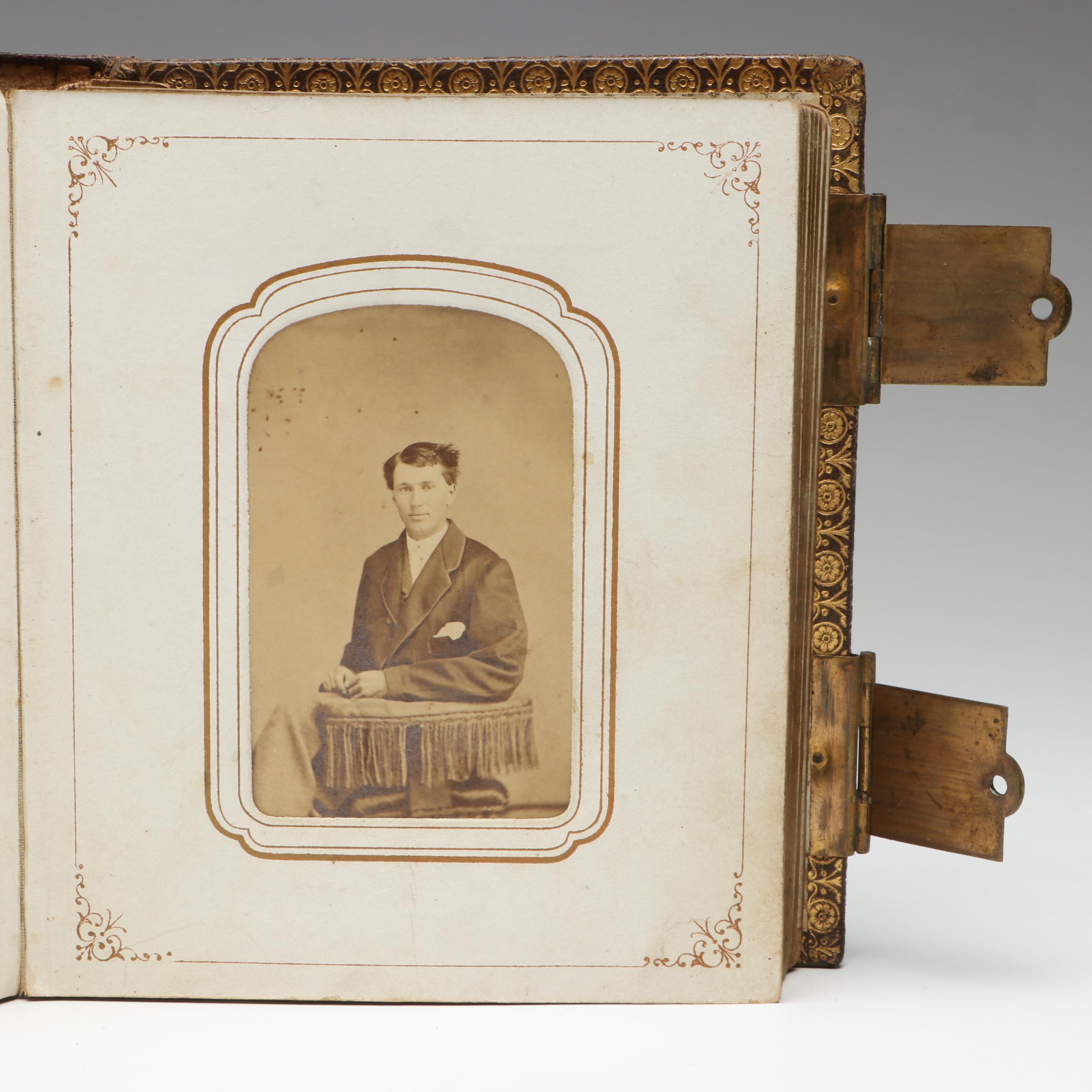 Carte de Visite with Other Portraits of Men, Women and Children, Mid-19th C.