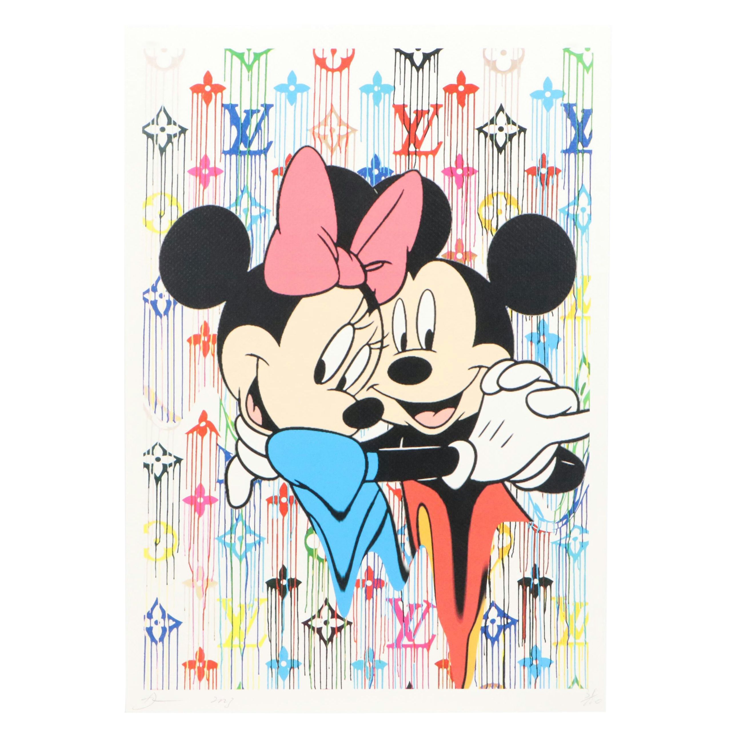 Death NYC Pop Art Digital Graphic Print Homage to Disney x Louis Vuitton, 2023