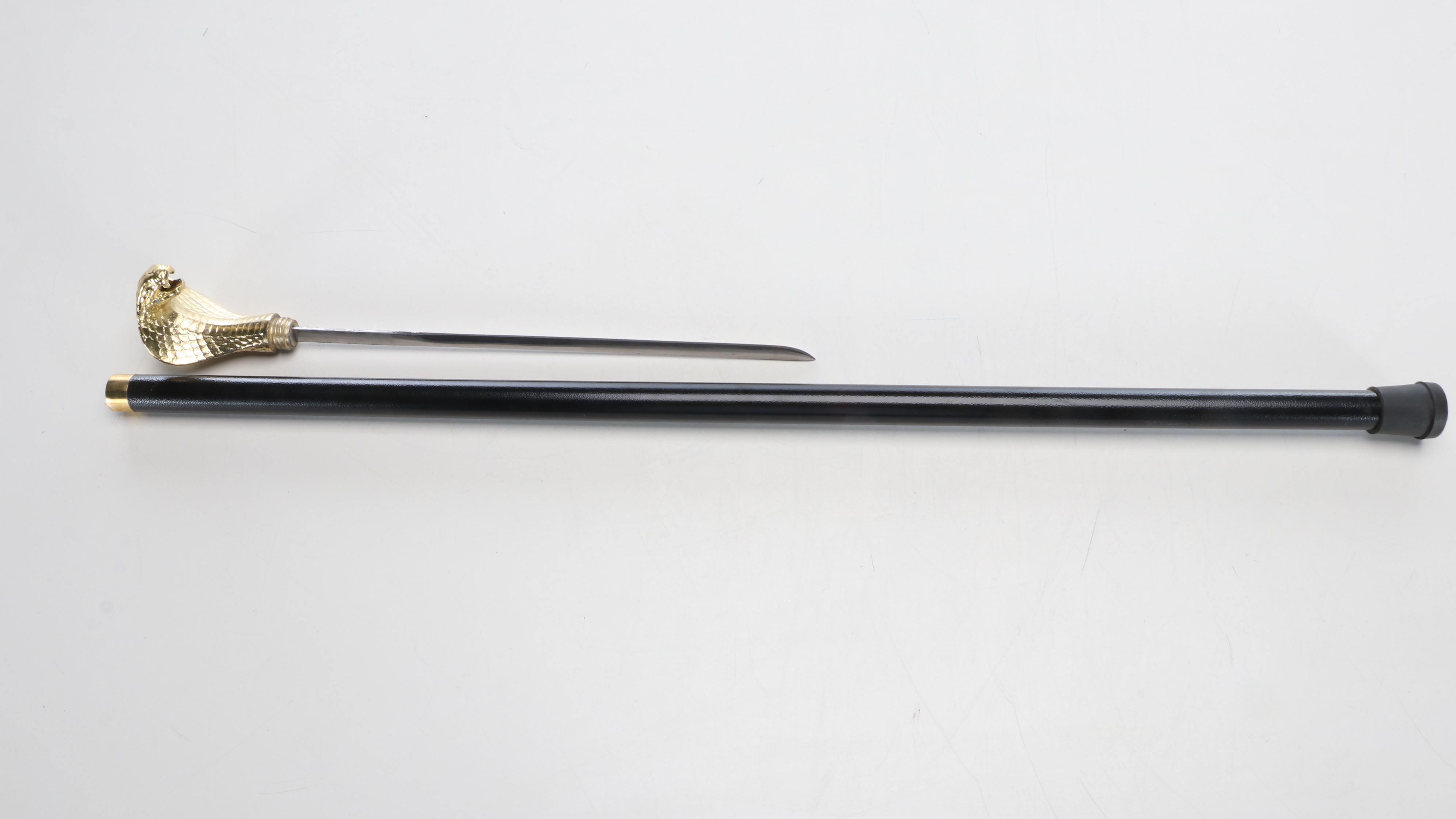 Cobra Head Handled Sword Cane