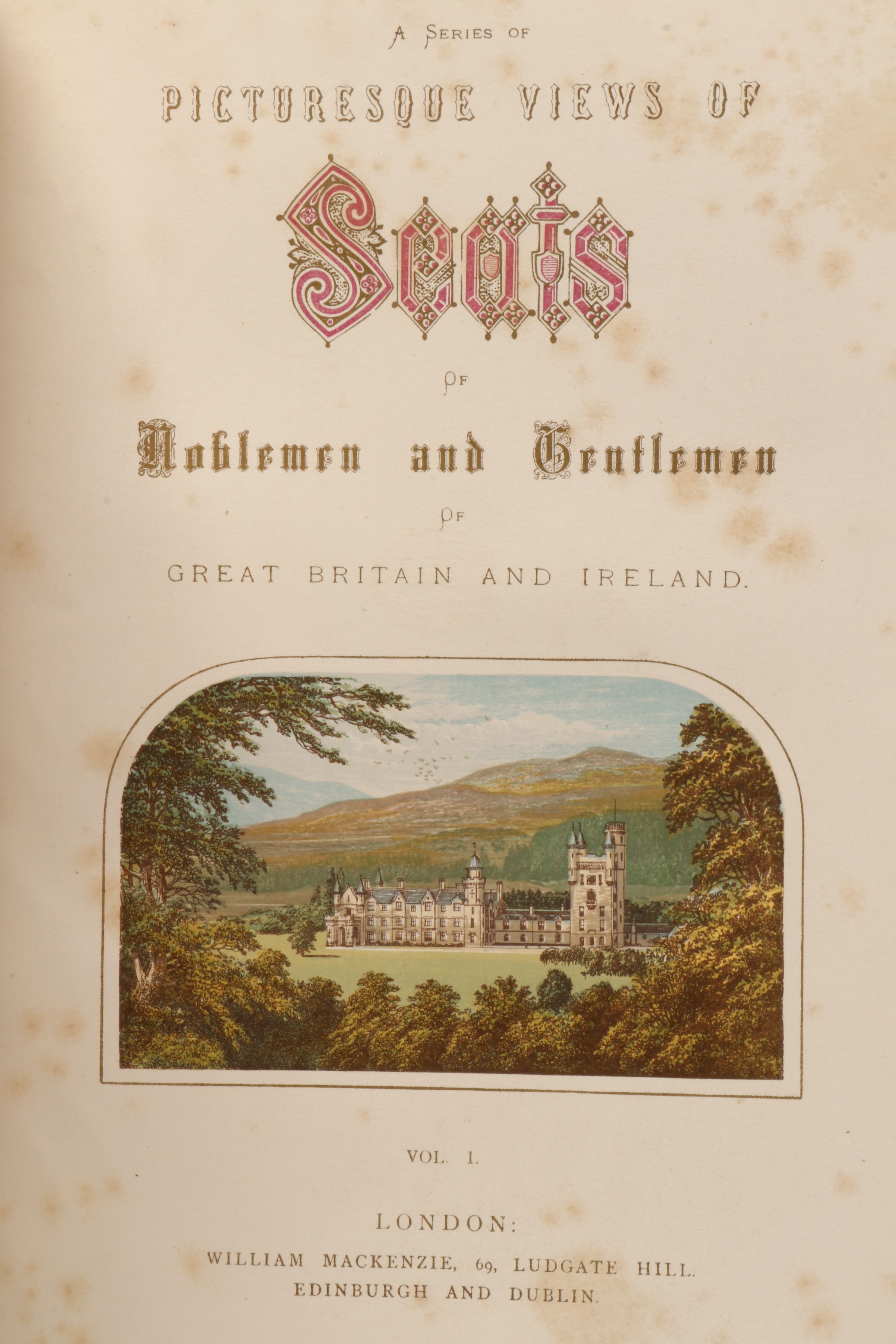 "Series of Picturesque Views of Seats of Great Britain and Ireland" Partial Set