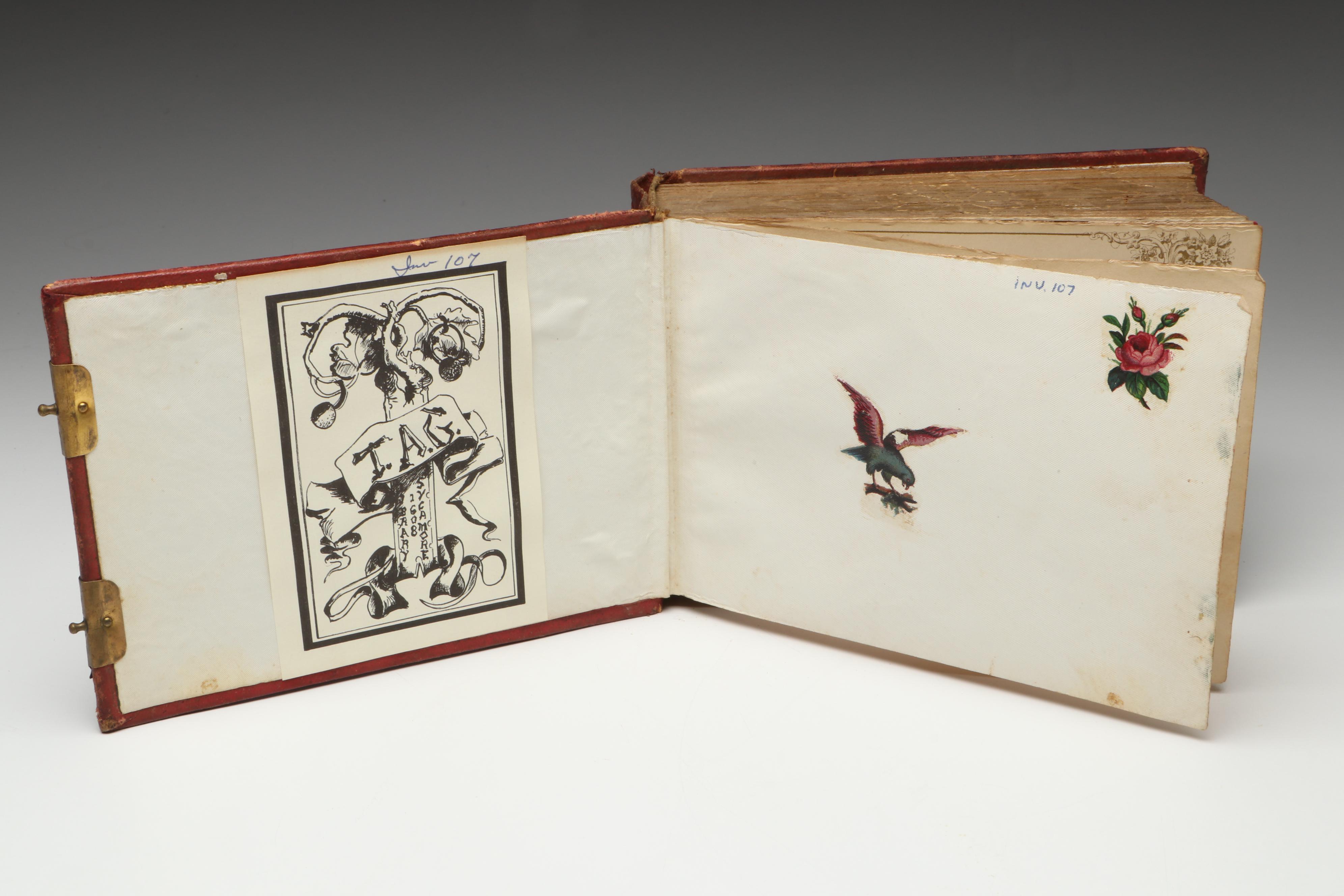 Victorian Leather Gem Tintype Album Featuring 1868 U.S. Grant & Schuyler Colfax