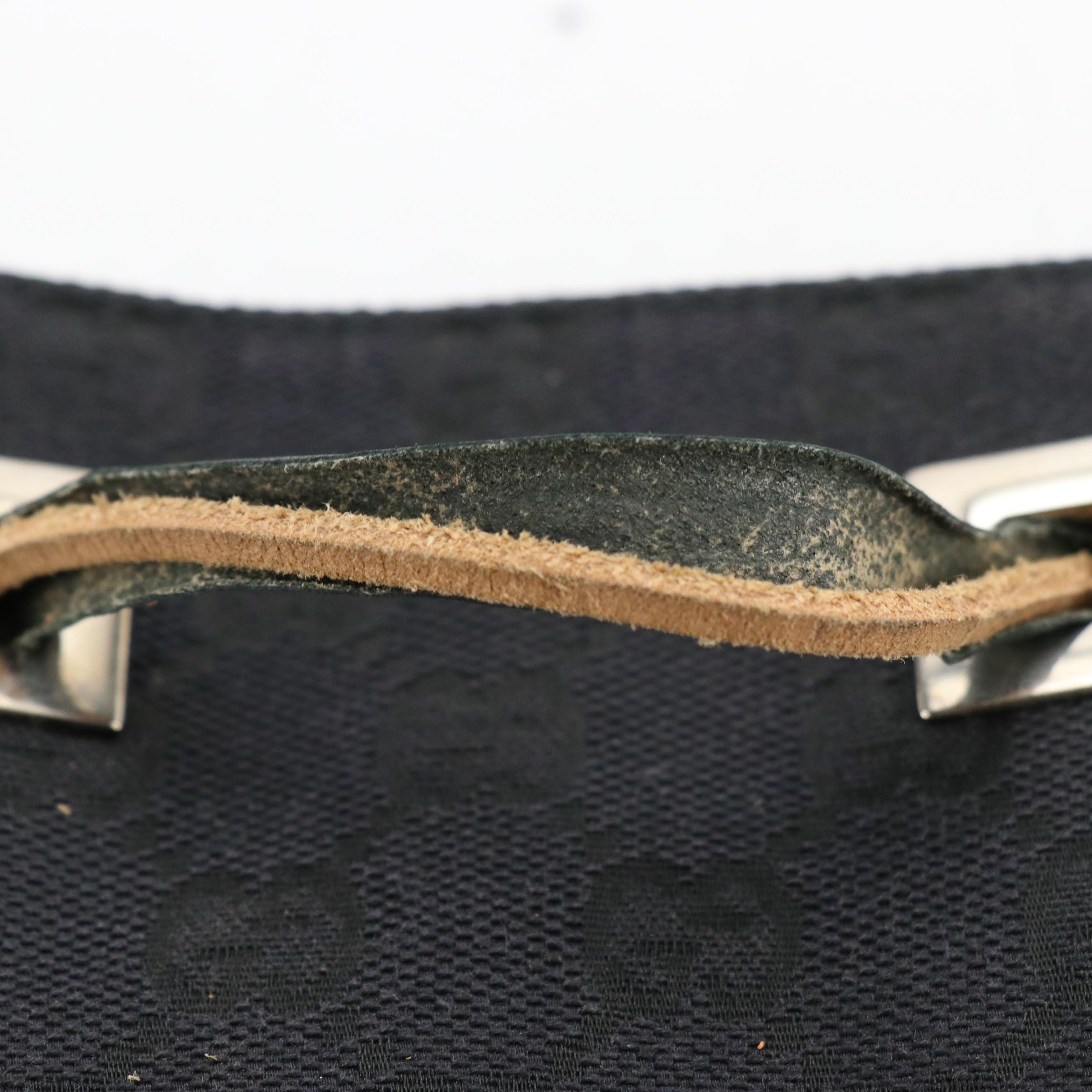 Gucci Slim Shoulder Bag in GG Canvas with Leather Trim