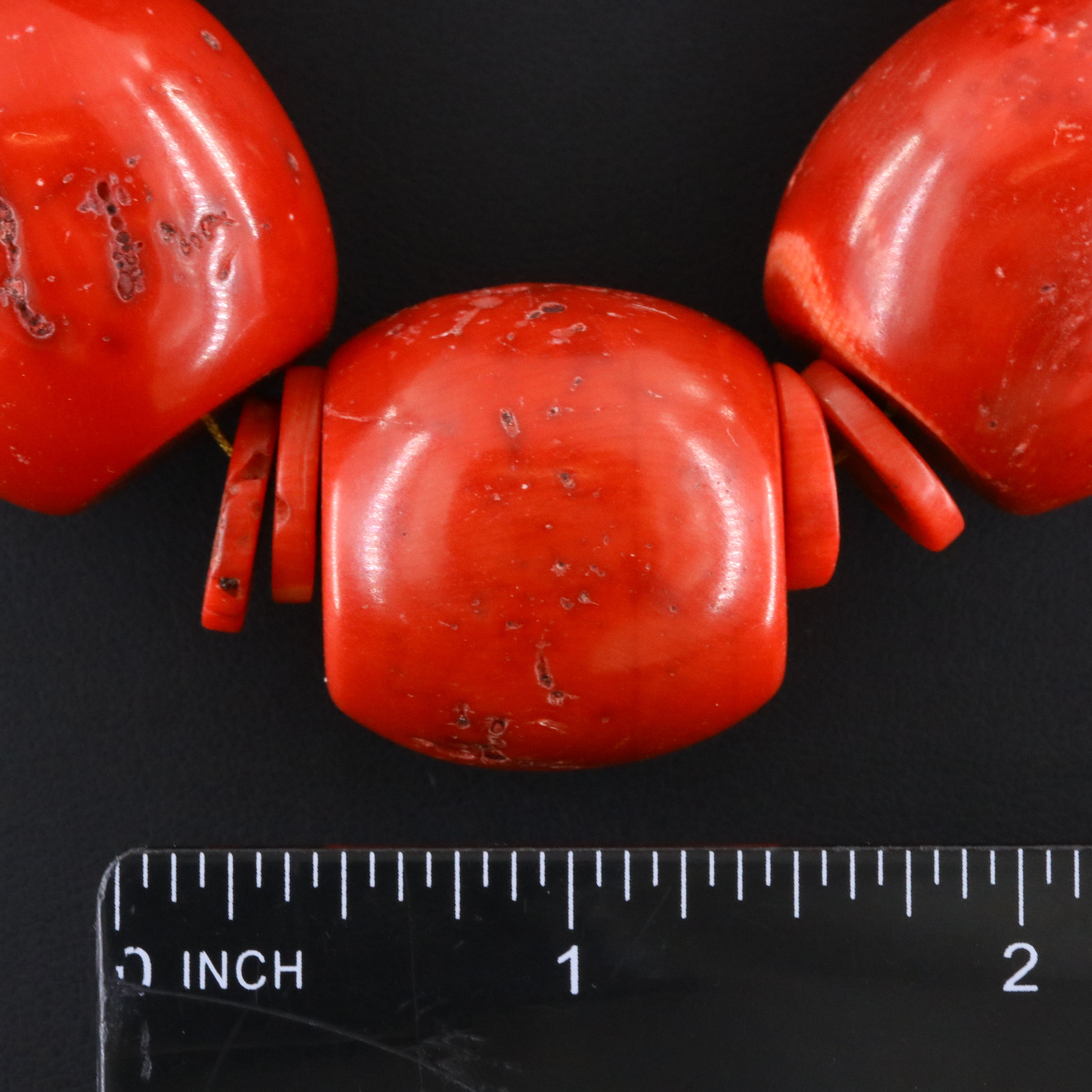 Vintage Coral Bead Choker Necklace