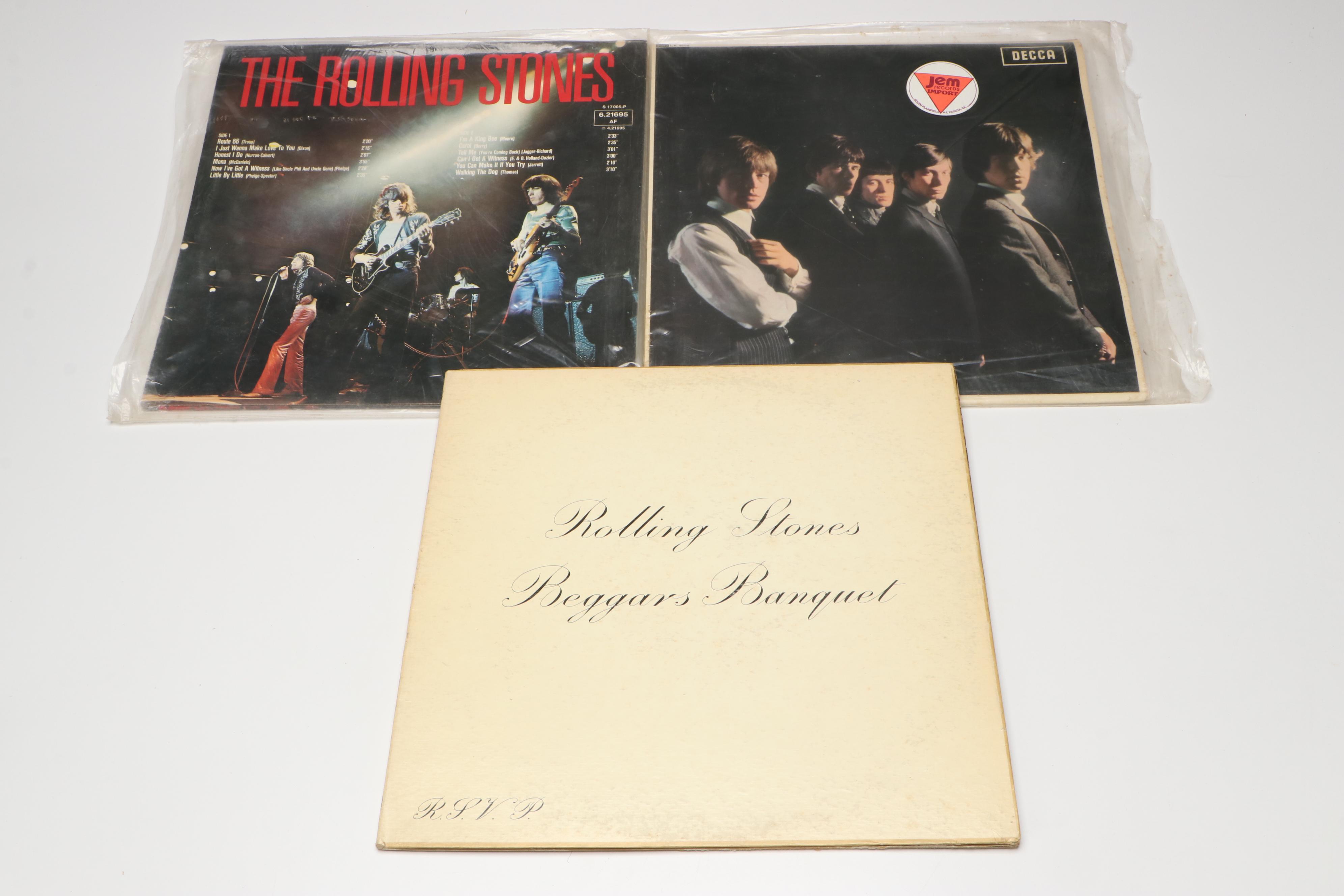 The Rolling Stones Vinyl Record Albums Featuring "Sticky Fingers"