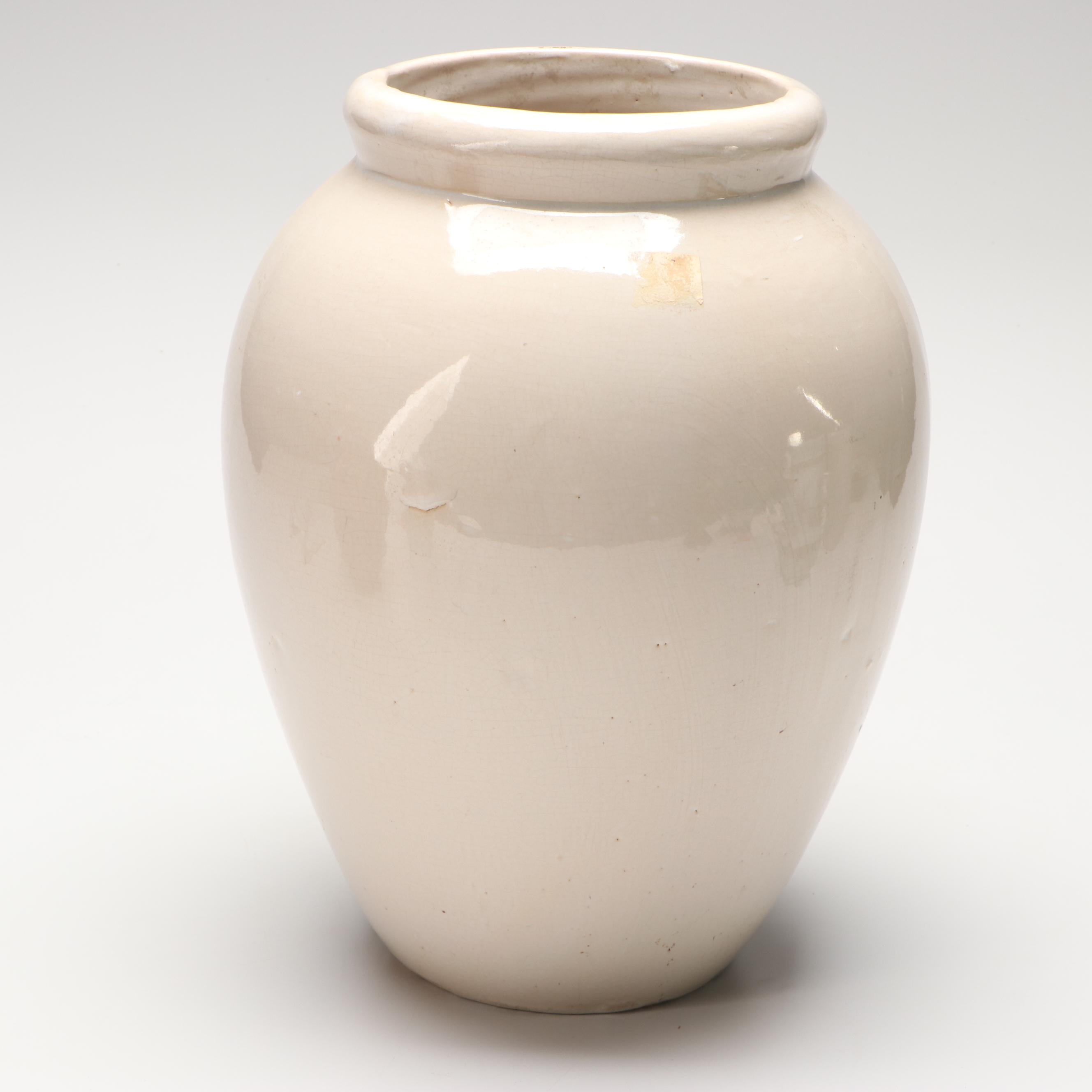 Weller and Other Pitchers, German Porcelain Teapot, and Veramic Vase